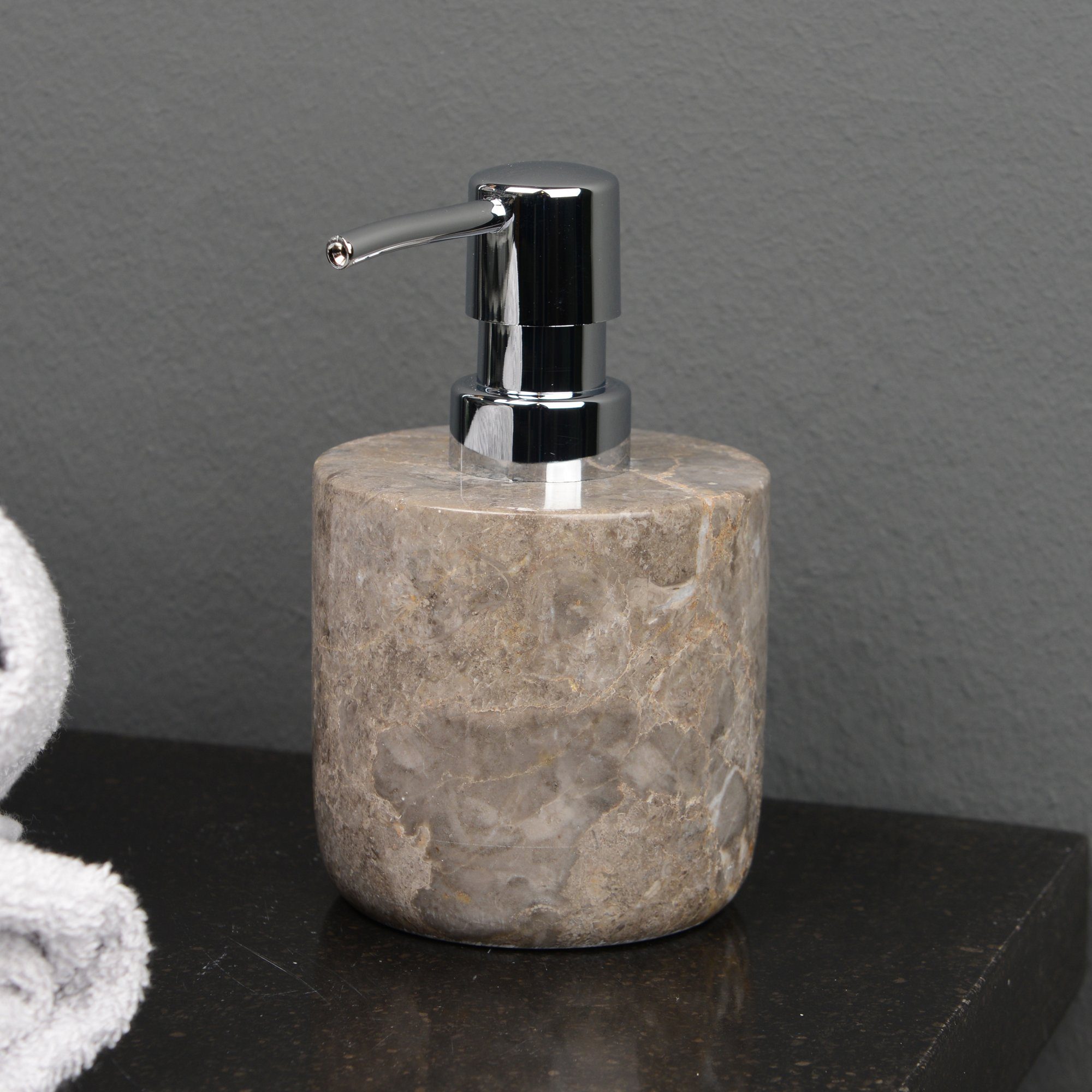 wohnfreuden Seifenspender Marmor Seifenspender Lasa grau, 30837 günstig online kaufen