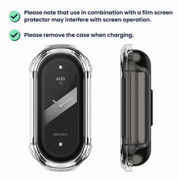 kwmobile Sleeve 2x Hülle für Xiaomi Mi Band 8, Silikon Fullbody Cover Case Schutzhülle Set