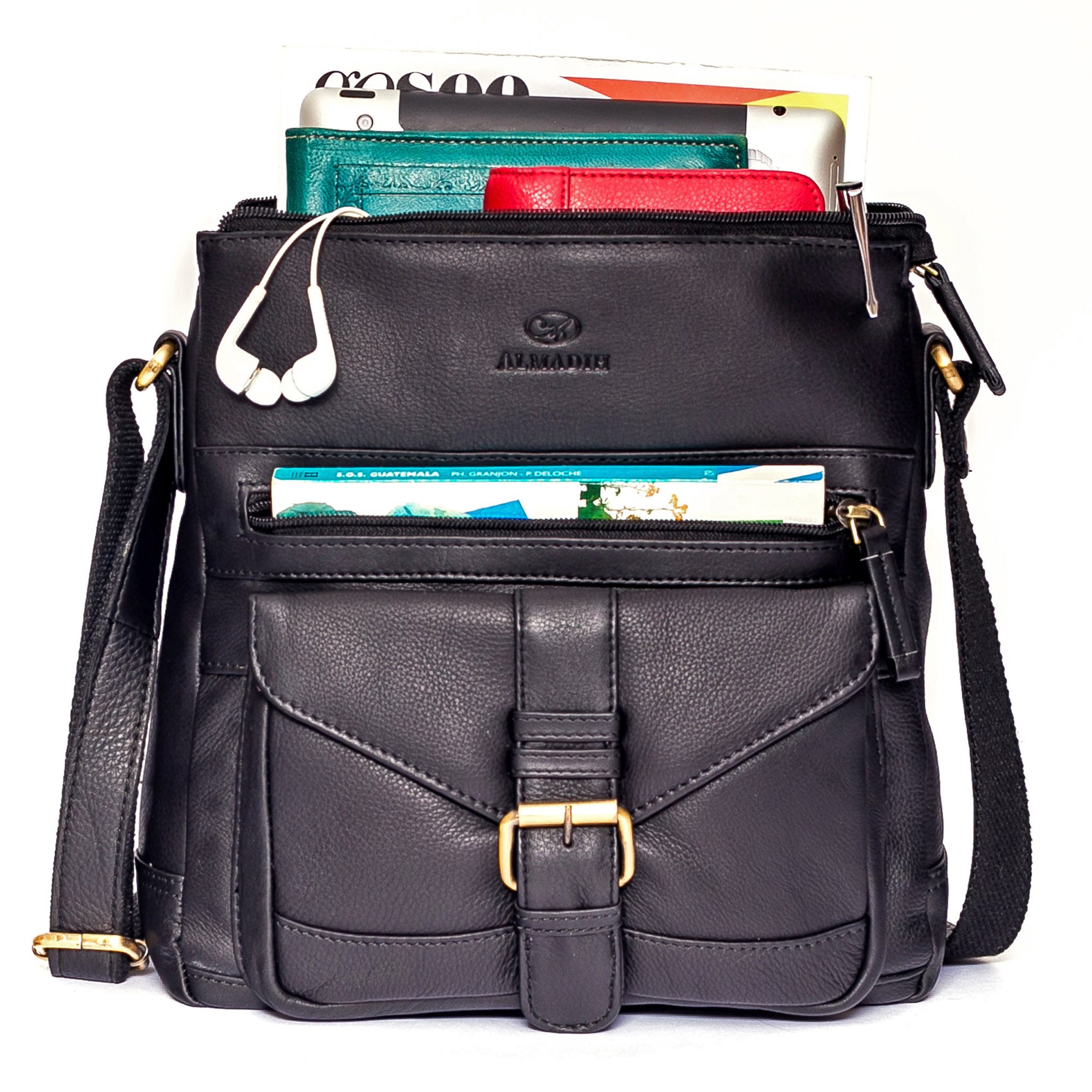 ALMADIH Handtasche Leder Damen Abby Umhängetasche günstig online kaufen