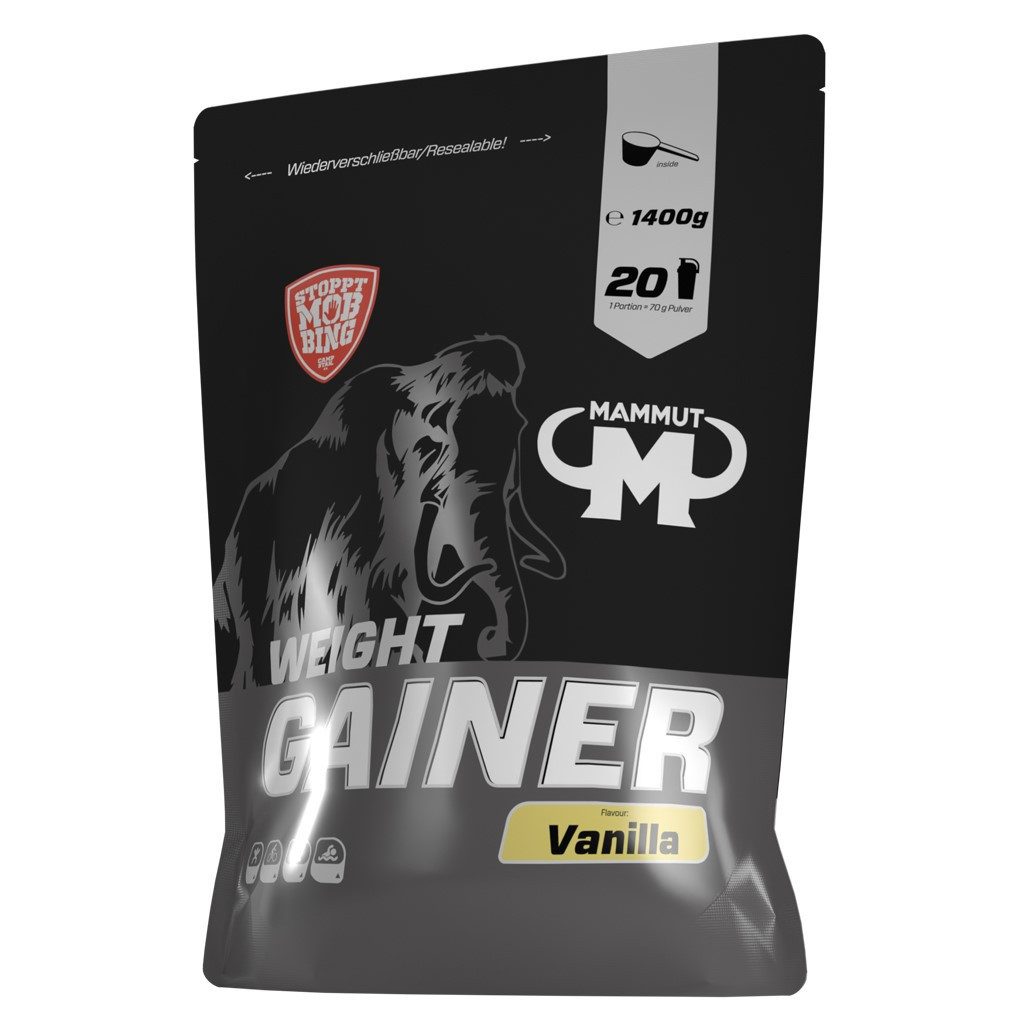 Mammut Nutrition Weight Gainer Crash 5000 - 1400 g Zipp-Beutel Pulver, 1400 g