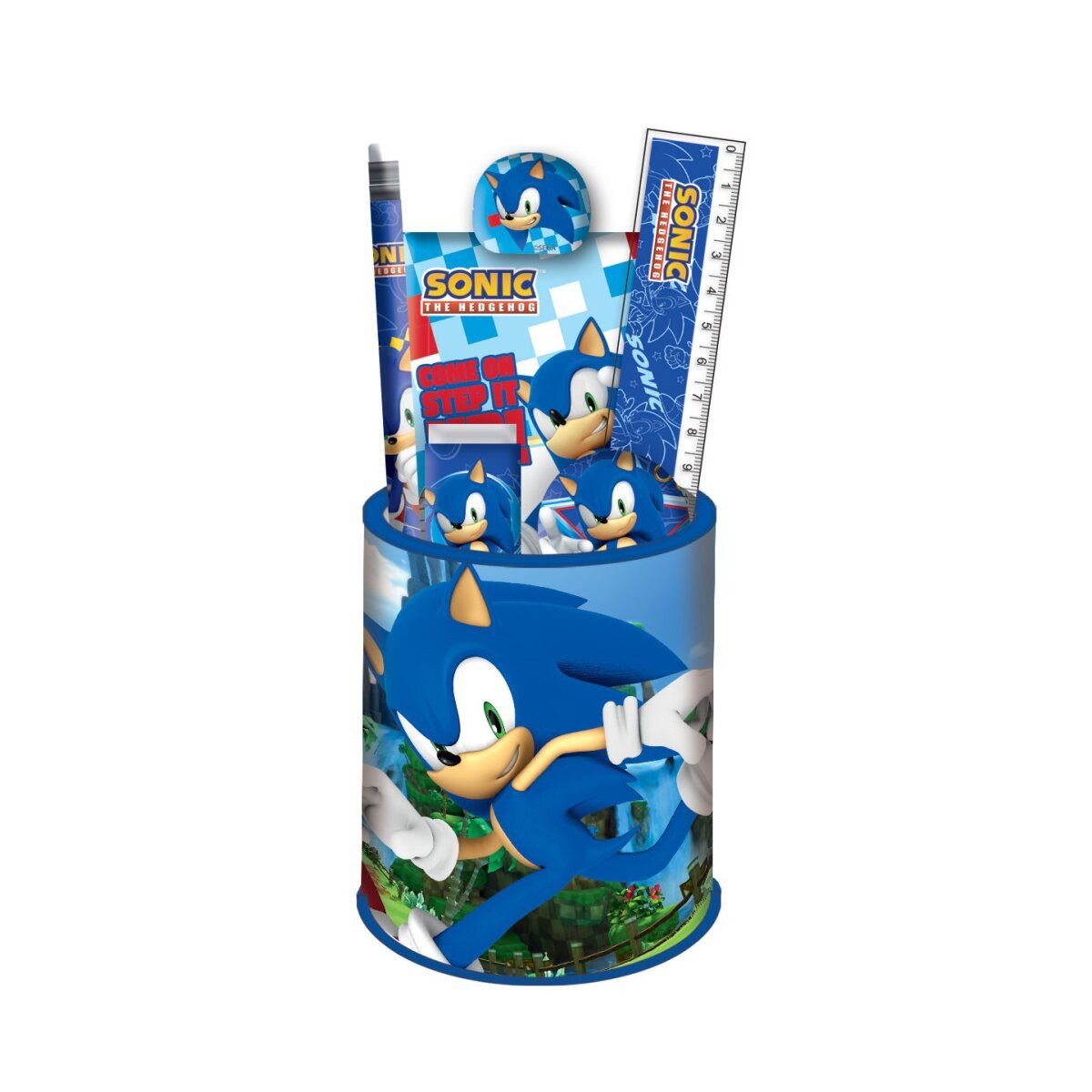 Sonic Kreativset Sonic the Hedgehog Rush Schreibwarenset 7-tlg. – Schule & Kreativ
