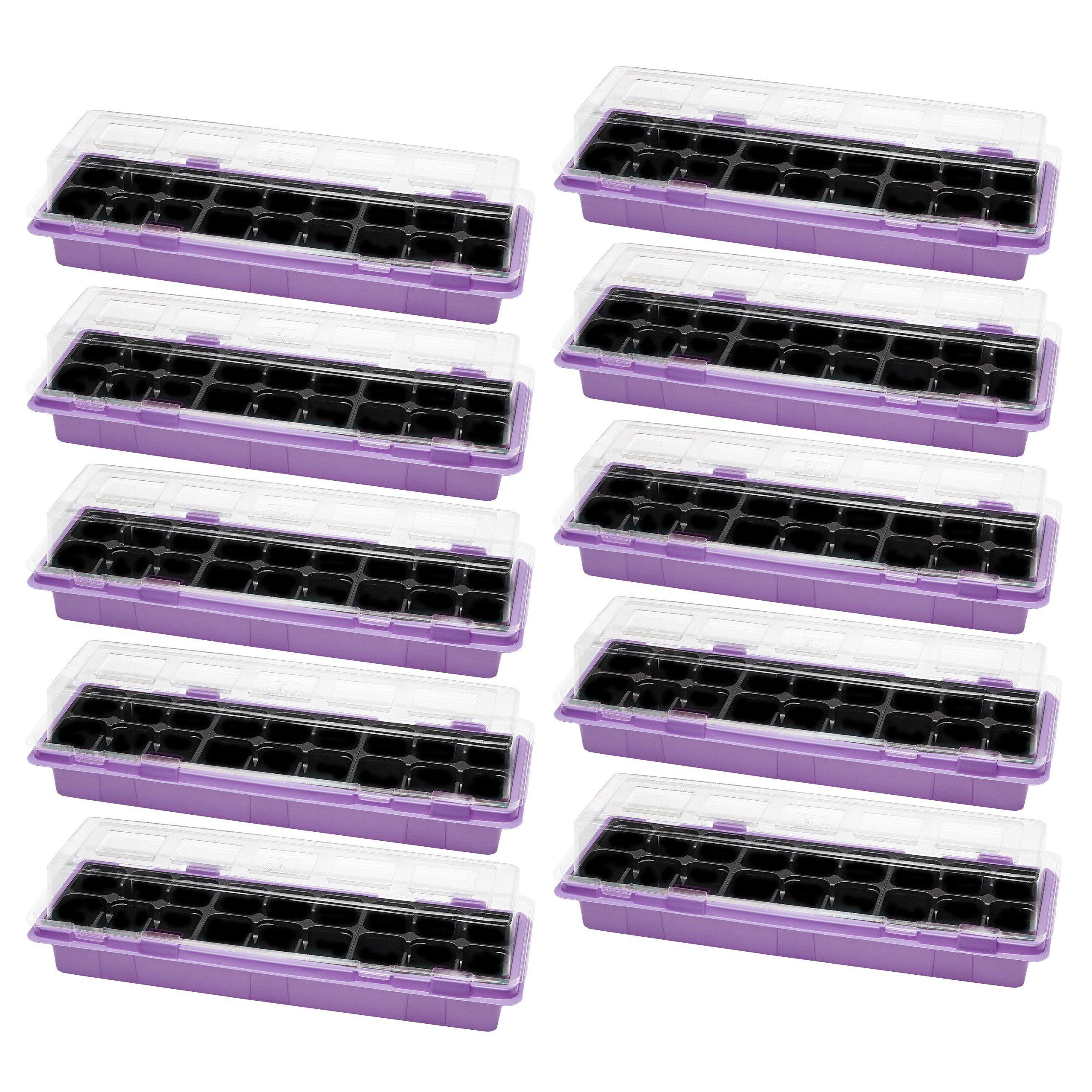 Garronda Gewächshaus Anzuchtset Anzuchttöpfe mit Untersetzer Pflanzen Innenbereich GD-0064