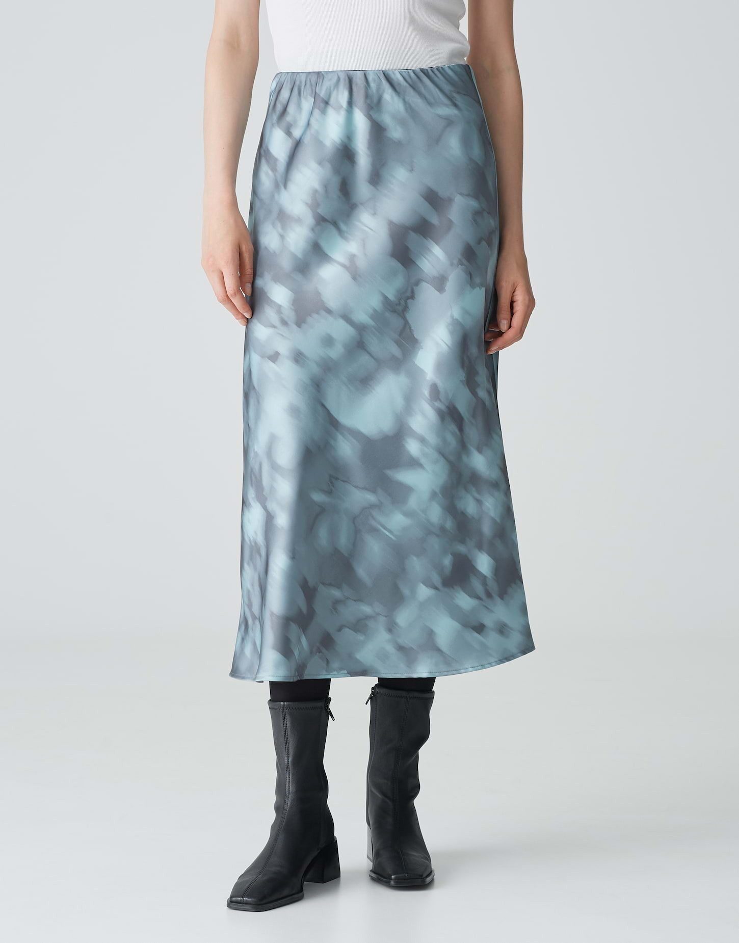 Satinrock Satinrock RUNABA A-Linie mit Print