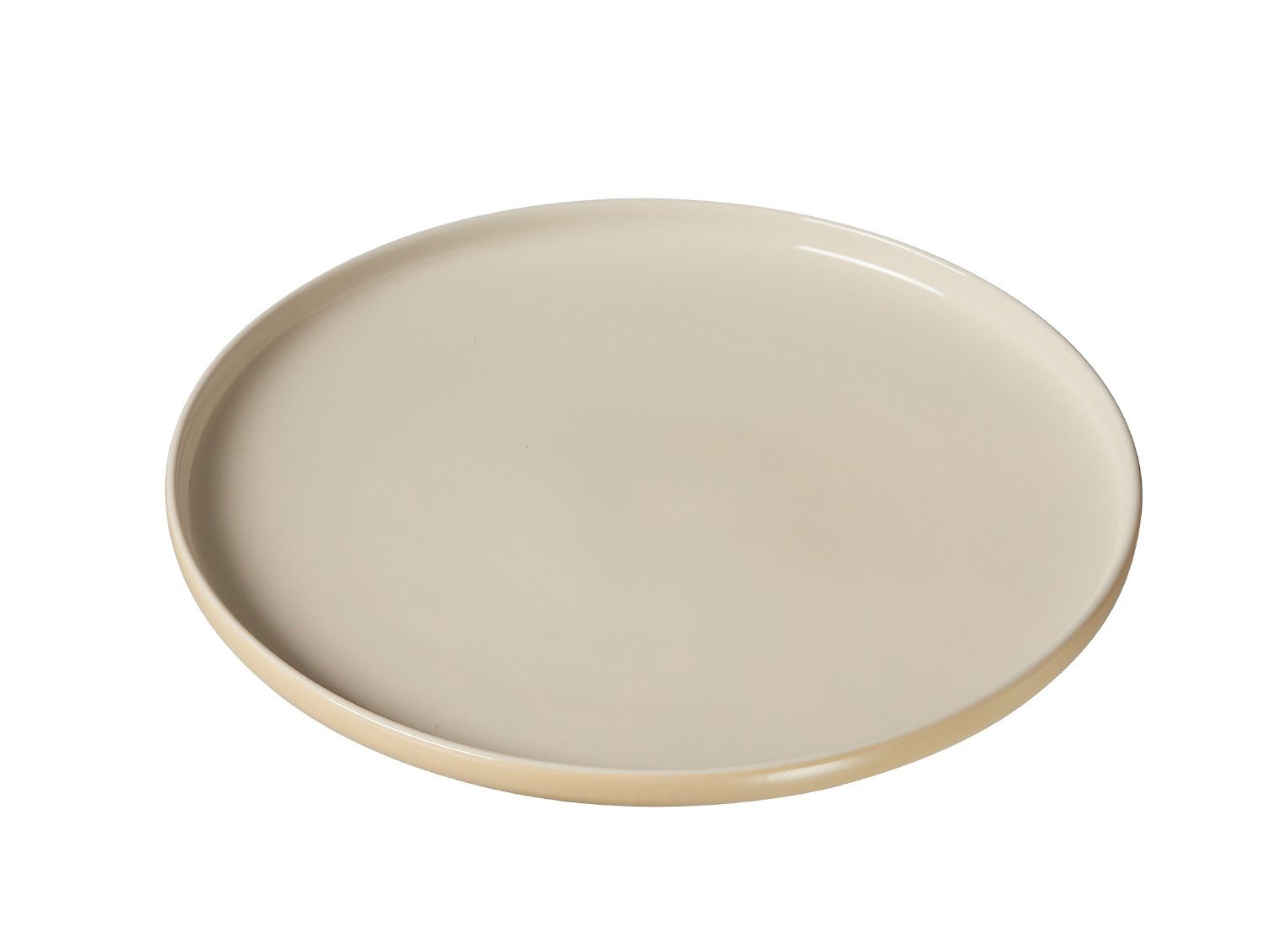Ritzenhoff & Breker Speiseteller Ritzenhoff & Breker Teller flach Jasper Keramik Geschirr vanille, (1 St), Spülmaschinengeeignet