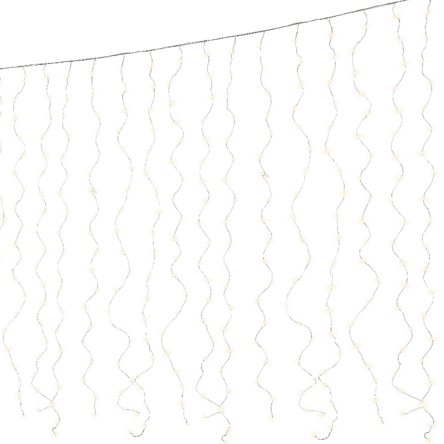 MARELIDA LED-Lichtervorhang Draht Weihnachtsdeko für Fenster 20 Stränge 400 günstig online kaufen