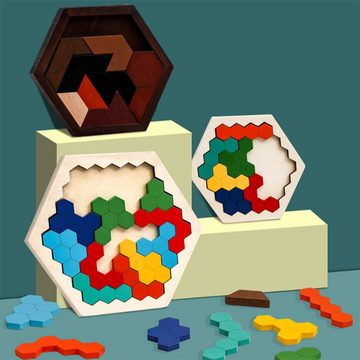 Tinisu Puzzle Kinder Baby Holz Puzzle Geometrie Lernspielzeug, Puzzleteile