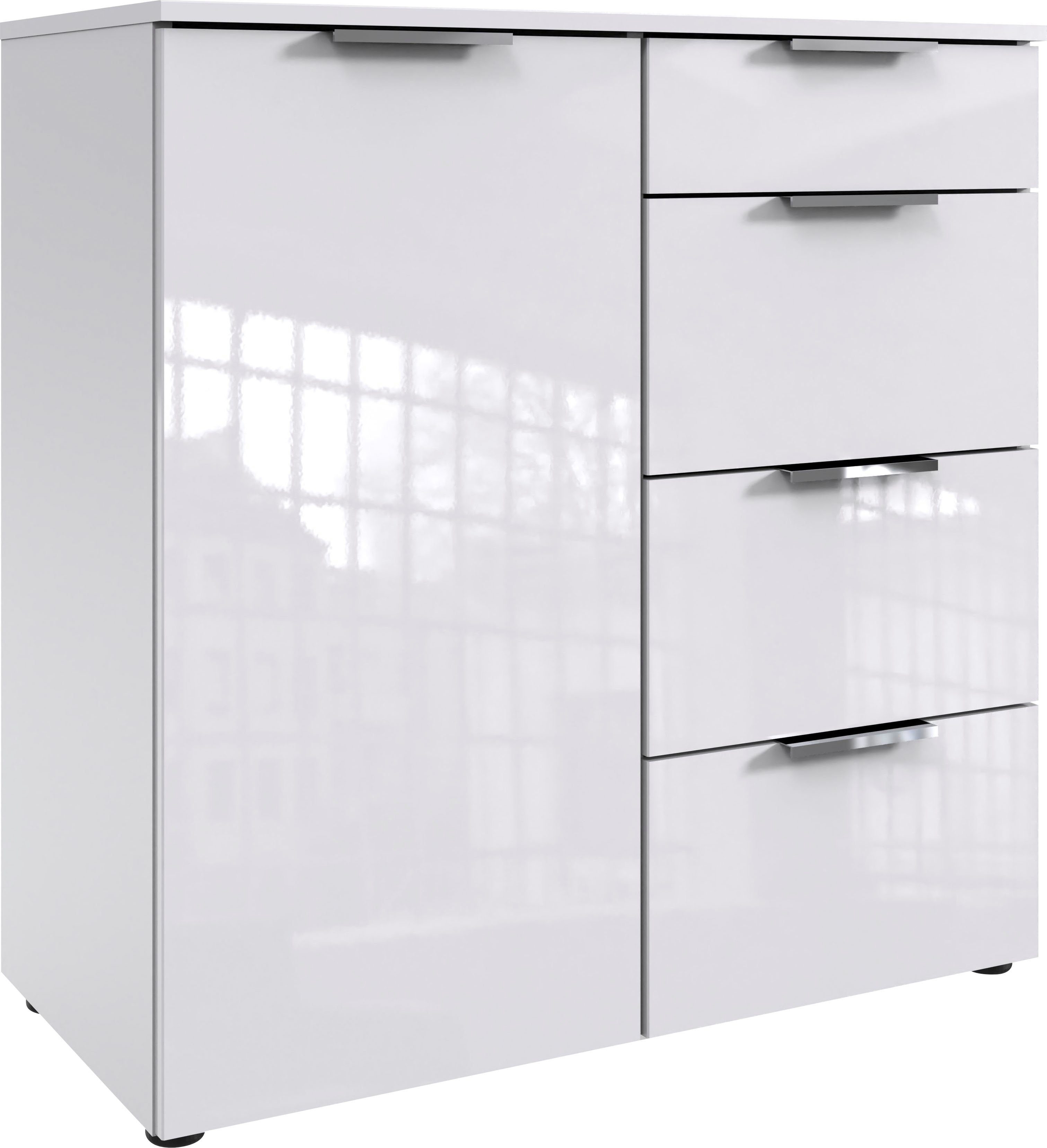 Wimex Kombikommode level36 D by fresh to go, Fronten lackiert Hochglanz, soft-close Funktion, 81cm breit