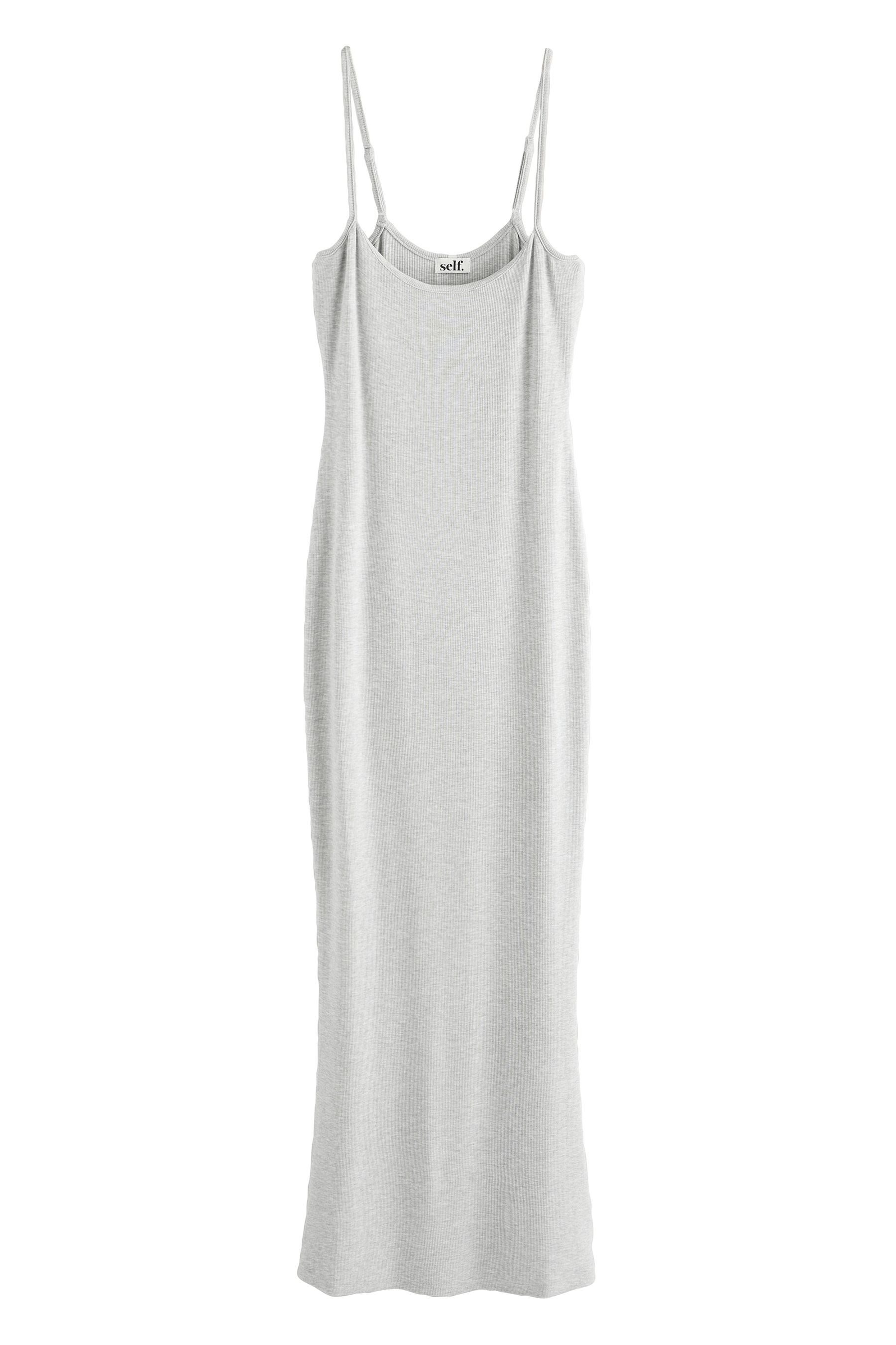 self Trägerkleid Geripptes Maxikleid mit U-Ausschnitt und Trägern (1-tlg) günstig online kaufen