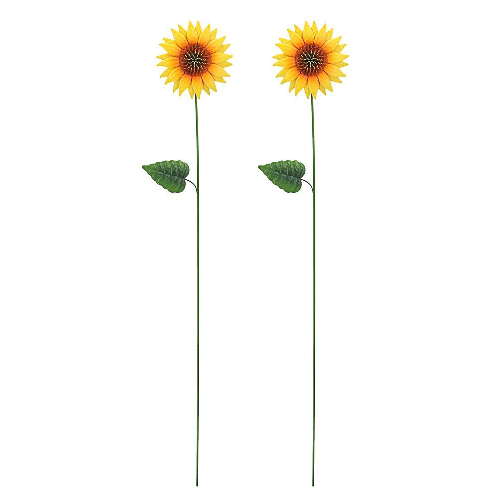 etc-shop Blumen Dekofigur, Gartenstecker Sonnenblume für Deko Blume draußen Gartendeko