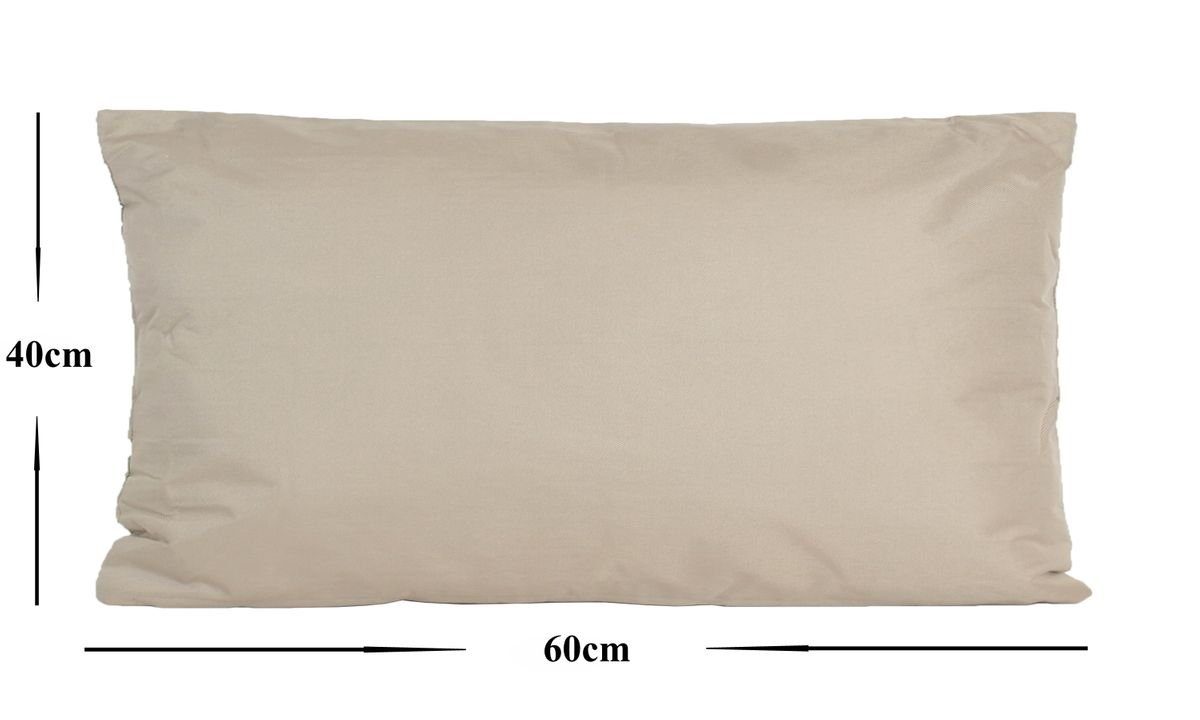 Dekokissen inkl. Strapazierfähig, Dekokissen Innen & geeignet JACK für mit Outdoor Lounge Füllung Außen Taupe Lotus-Effekt, Robust, Wasserfest, Kissen XL 40x60cm