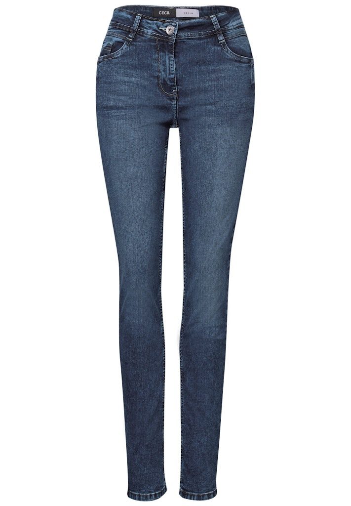 CECIL Bequeme Jeans Cecil / Da.Jeans / Style NOS Scarlett Mid Blue günstig online kaufen
