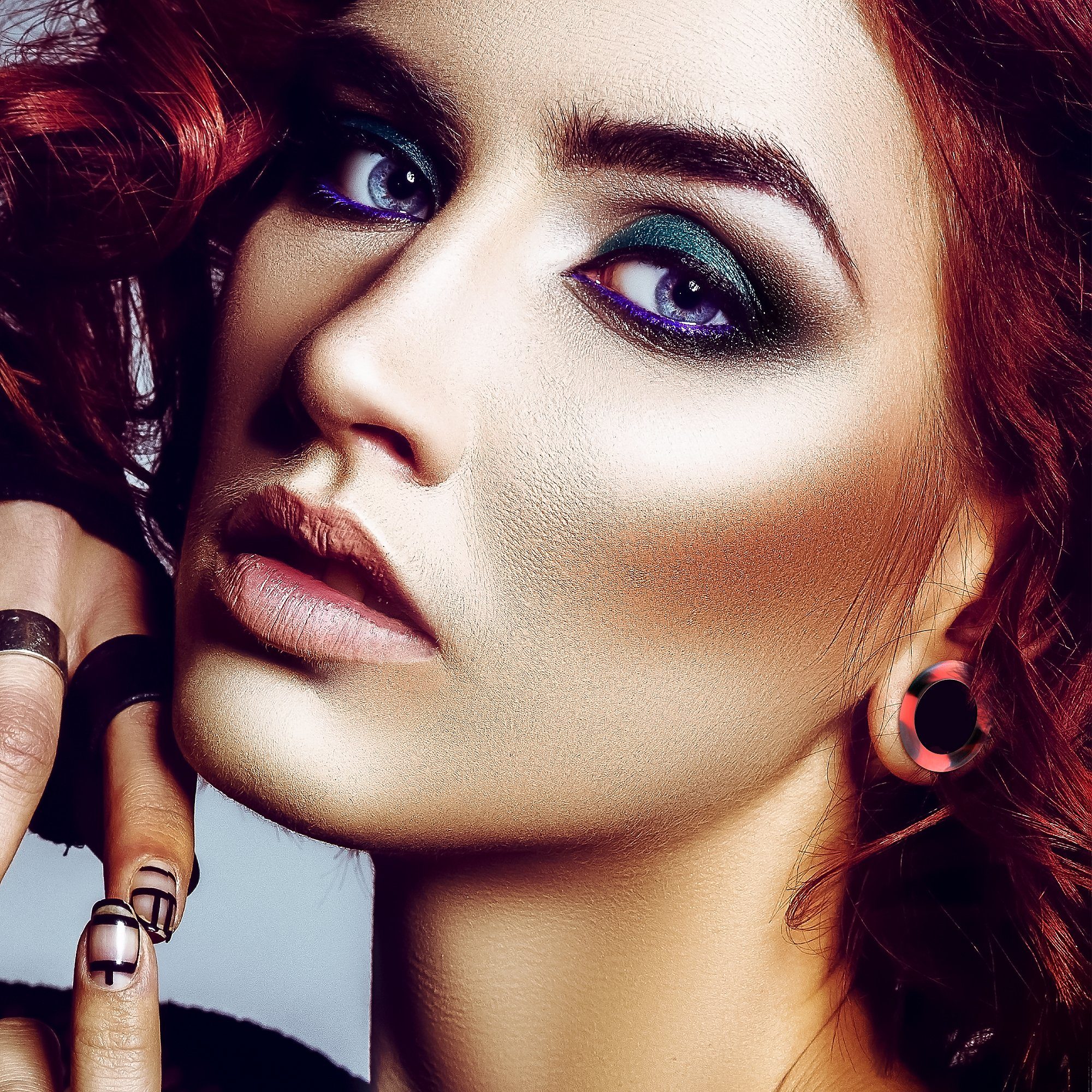 Taffstyle Plug Piercing flexibel Weich 1 Paar zweifarbig Schimmer, Flesh Tu günstig online kaufen