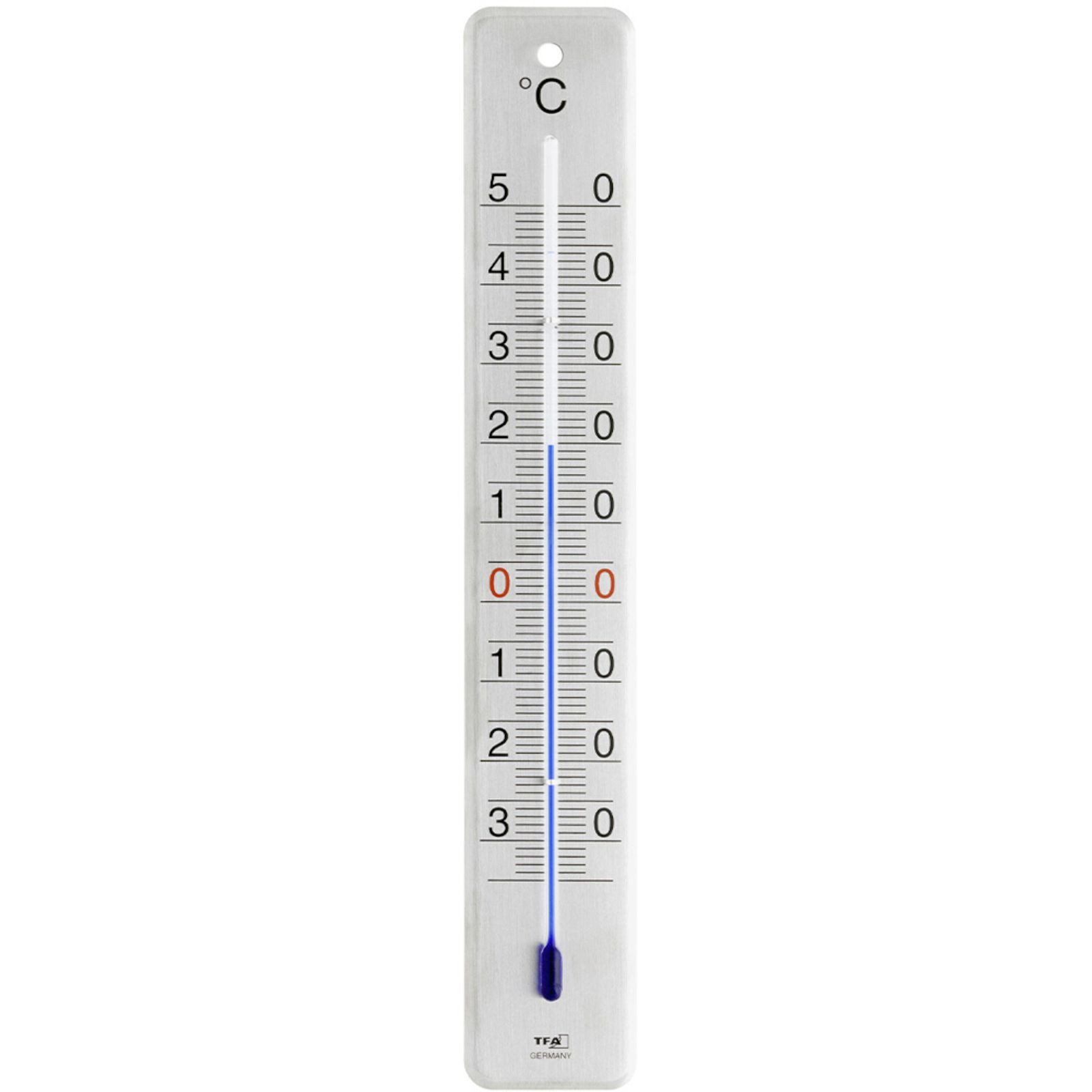 TFA Dostmann Gartenthermometer Thermometer Innen & Außen Edelstahl gebürstet Made in Germany