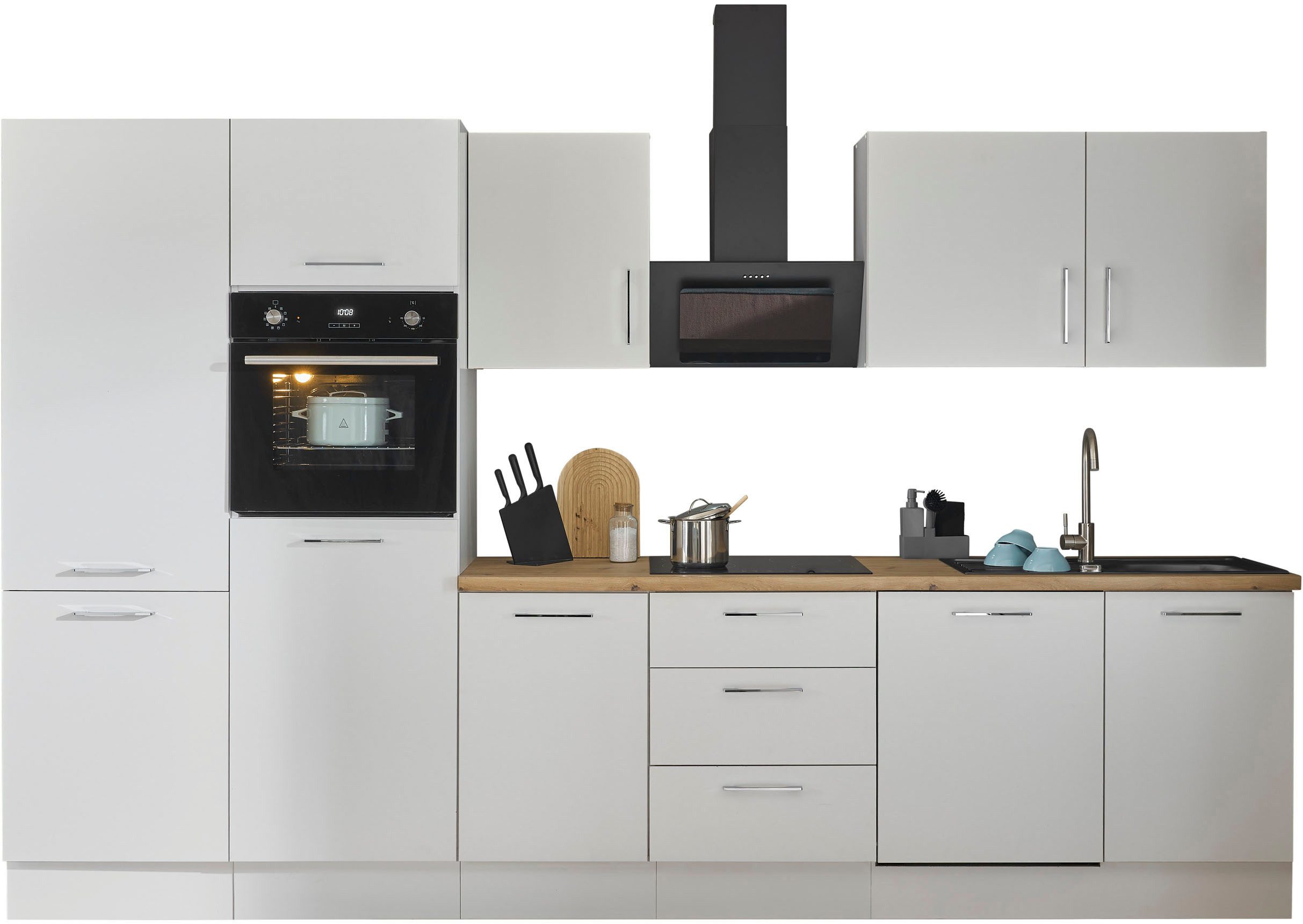 BASIC by Balculina Küchenzeile "Turin" Breite 340 cm, wahlweise mit E-Gerät günstig online kaufen