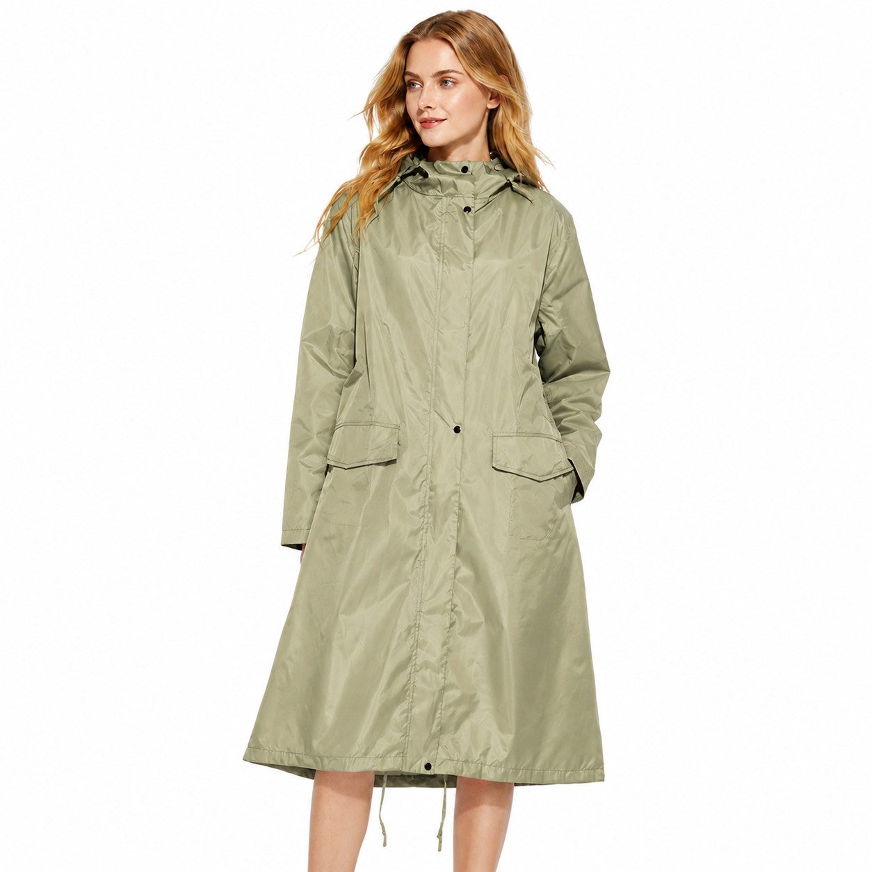 MOPUEA Regenmantel Regenmantel Damen Wasserdicht Leicht Atmungsaktiv Parka & Tasche XL (Set, 1-tlg., Multifunktional für unterwegs) Poncho Jacke Mantel für Erwachsene