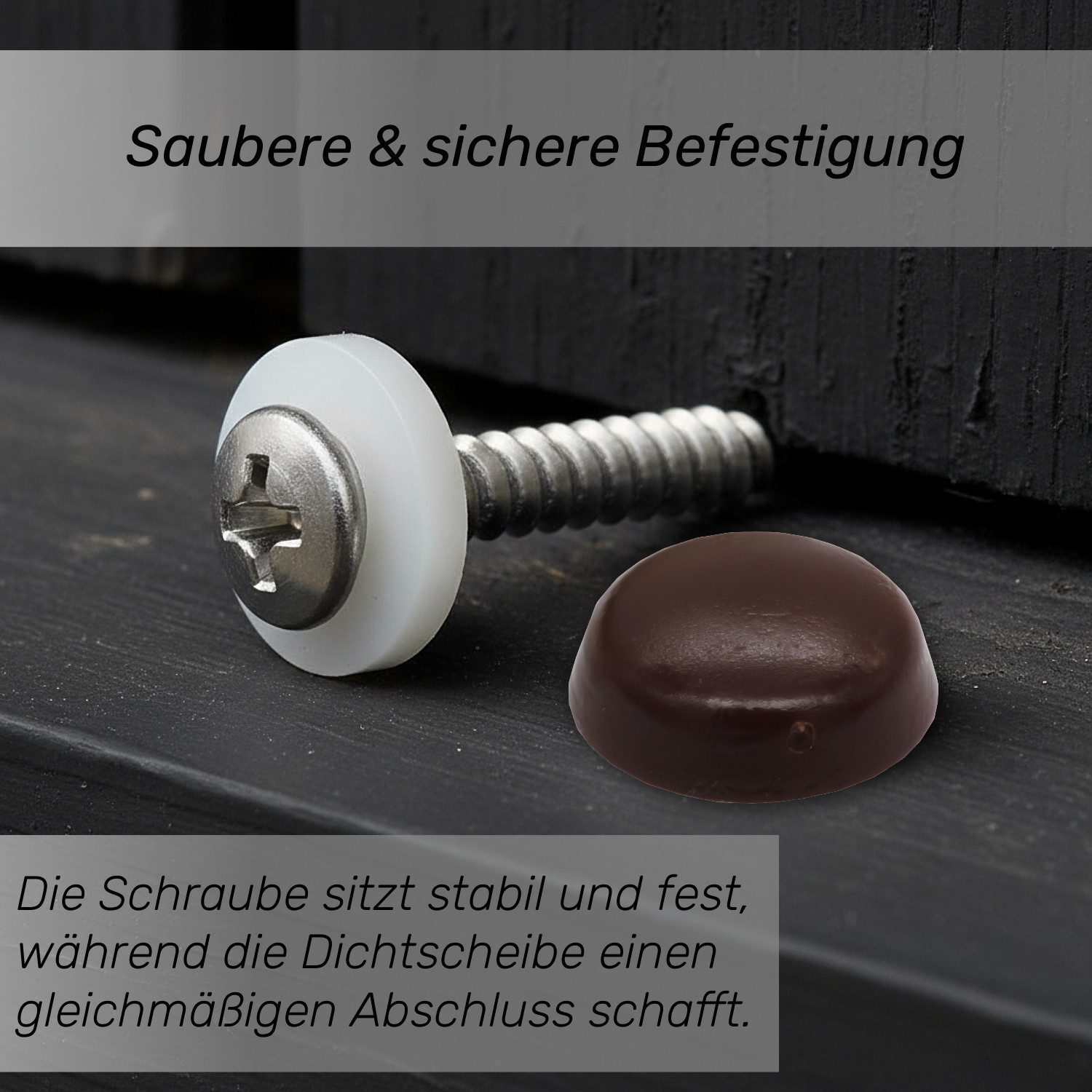 PARCO Fensterbankschraube Fensterbankschrauben Edelstahl A2 3,9x22mm inkl. Abdeckkappen, (100 Stück), rostfrei, witterungsbeständig, vielseitig einsetzbar