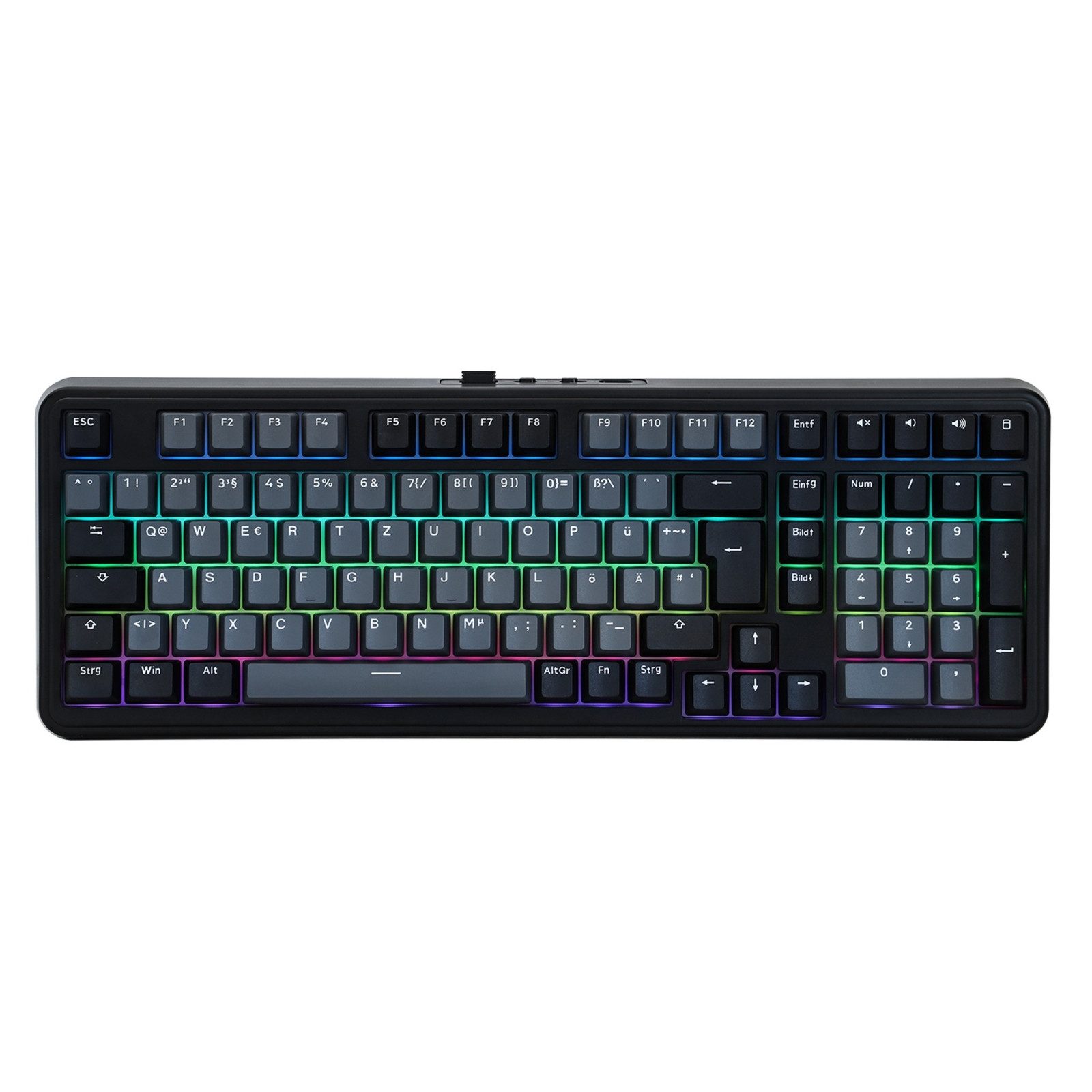 EPOMAKER QWERTZ Mechanische Tastatur Kabellos, 96% Prozent Gaming-Tastatur Tastatur (mit Numpad, Hot-Swap, RGB, Gasket, BT/2.4G/USB-C, Programming Software)