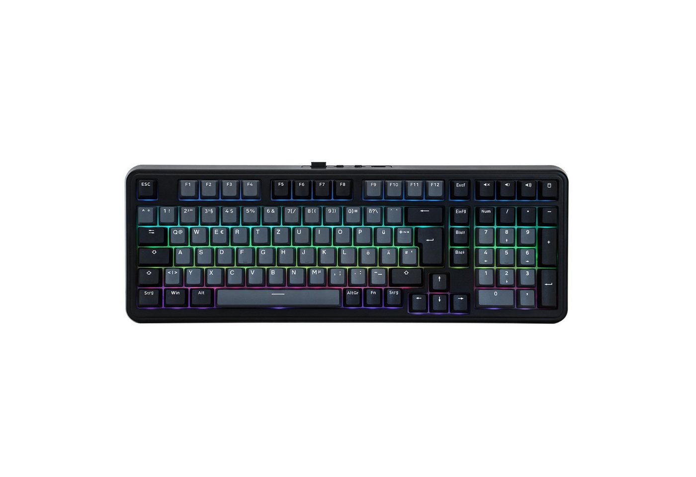 EPOMAKER QWERTZ Mechanische Tastatur Kabellos, 96% Prozent Gaming-Tastatur Tastatur (mit Numpad, Hot-Swap, RGB, Gasket, BT/2.4G/USB-C, Programming Software)