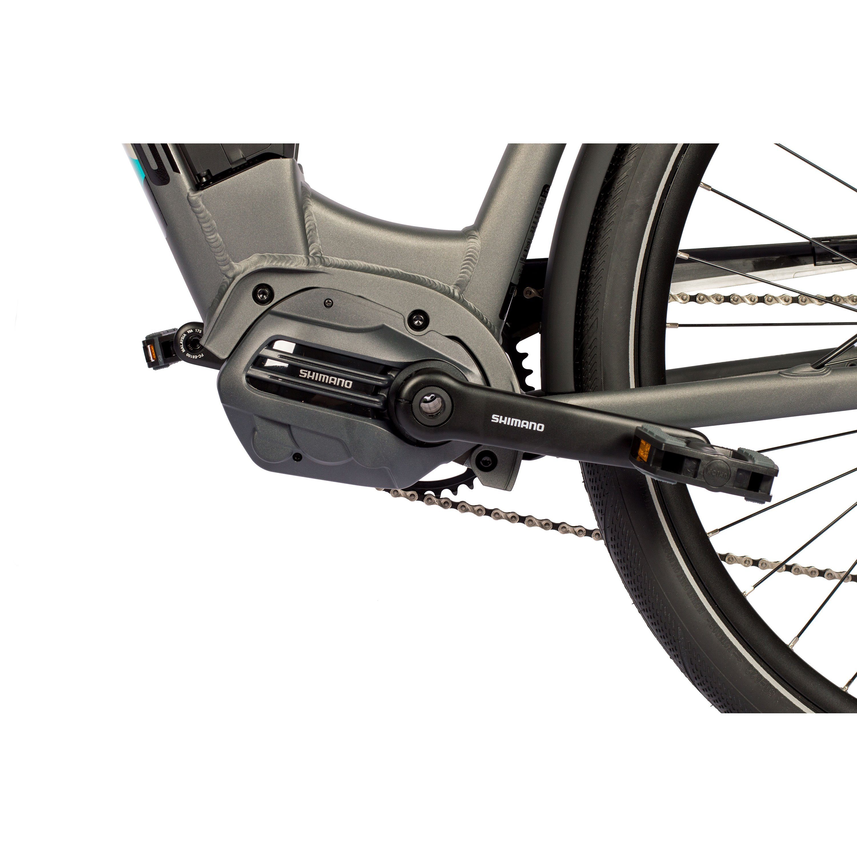 Airtracks E-Bike Trekkingrad 28 Zoll E-Bike Trekking Fahrrad LS WAVE X-Tron SR1 SHIMANO STеPS E6100, 9 Gang, Kettenschaltung, Mittelmotor, 504 Wh, Trekking Fahrrad SHIMANO ALIVIO - 45cm 50cm 55cm