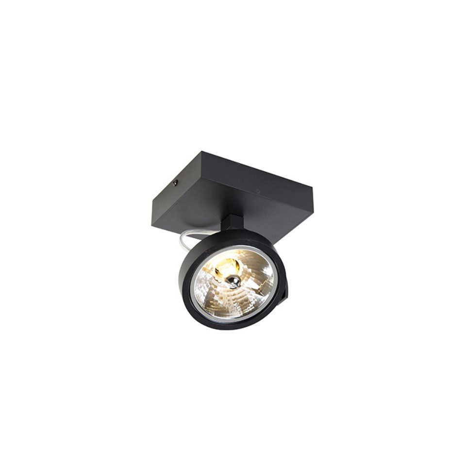 Qazqa LED Aufbaustrahler Go, ohne Leuchtmittel, Warmweiß, QAZQA Aufbau­spot, g9, Schwarz, Aluminium, Modern