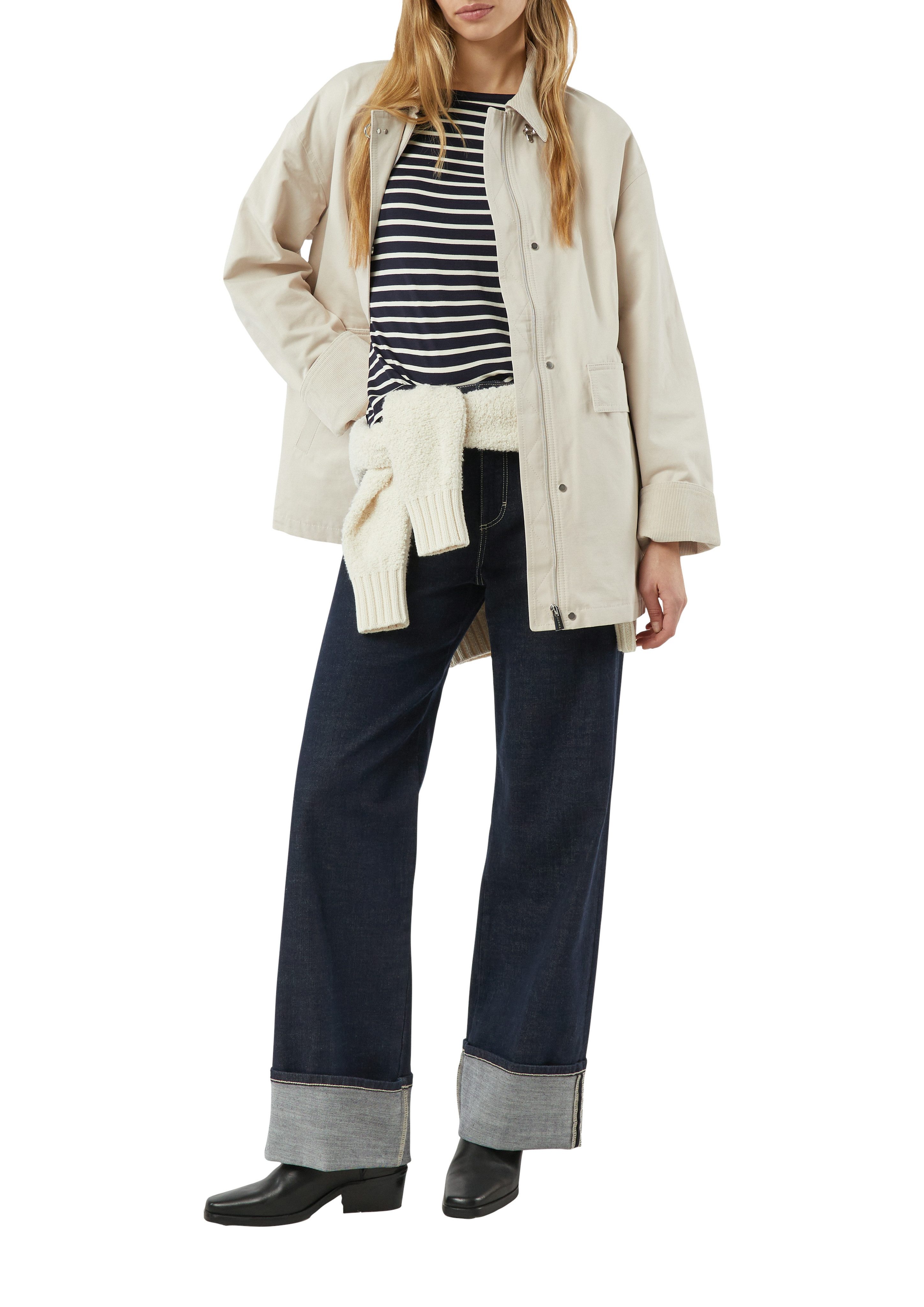 comma T-Shirt im Streifen-Design