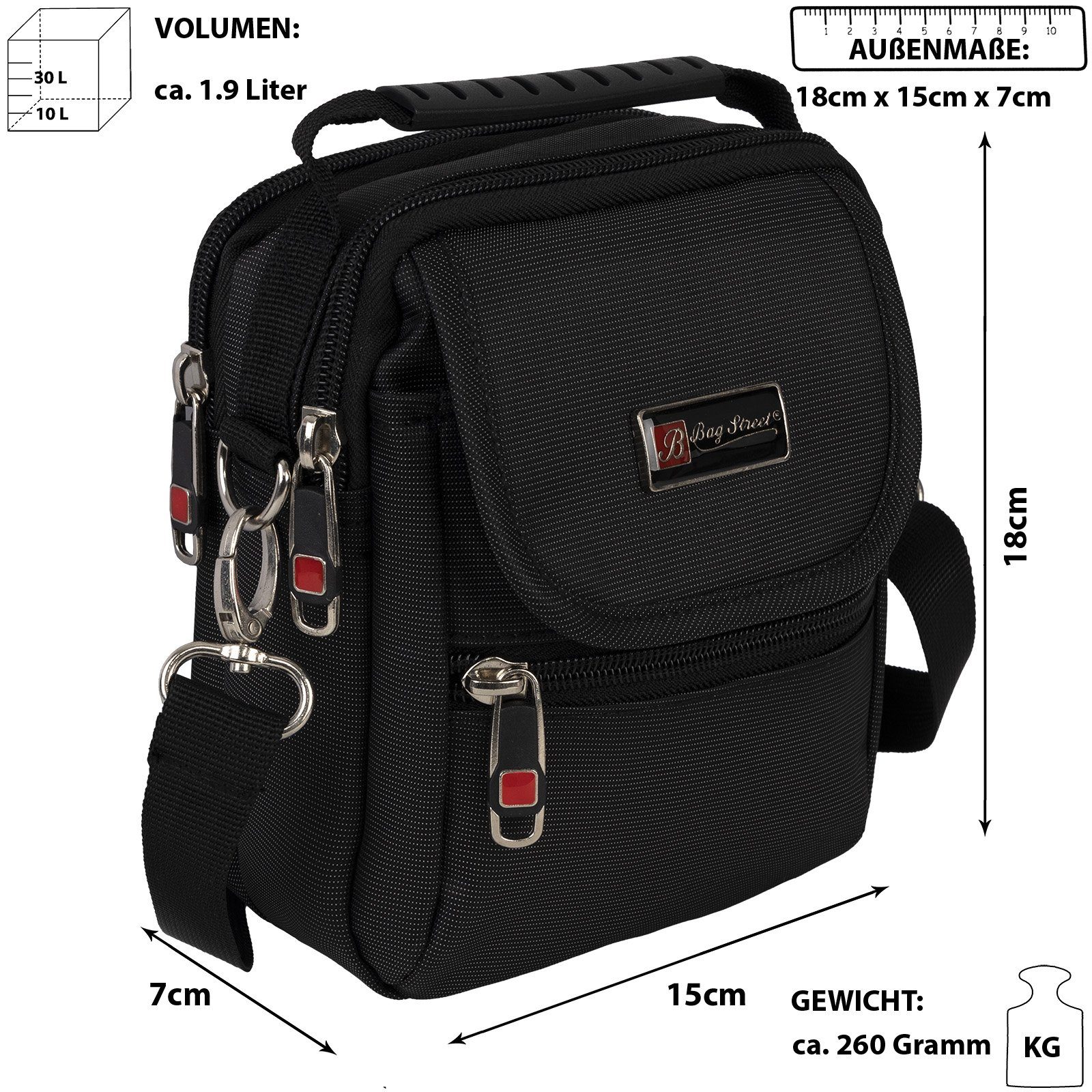 BAG STREET Umhängetasche Bag Street Kleine Herrentasche Gürteltasche Schult günstig online kaufen