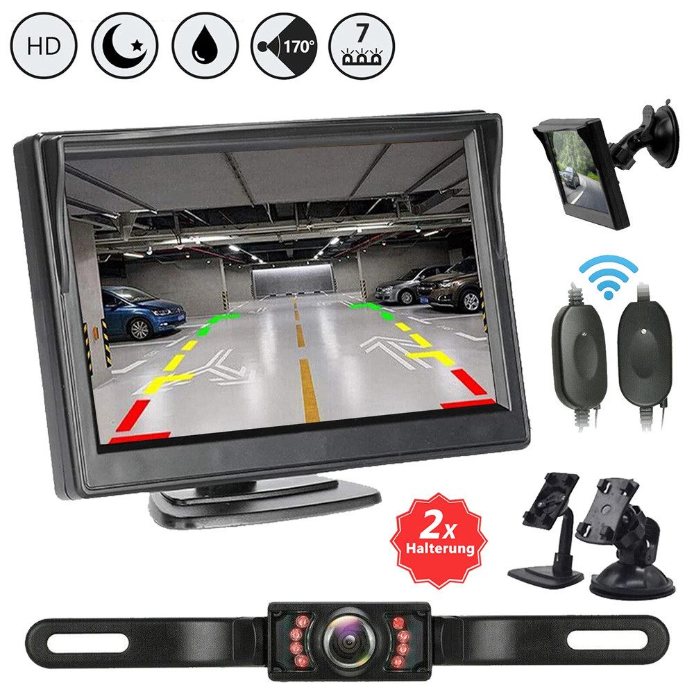 Auto Rückfahrkamera Mit 5" LCD Monitor LKW Bus Rückfahrkamera