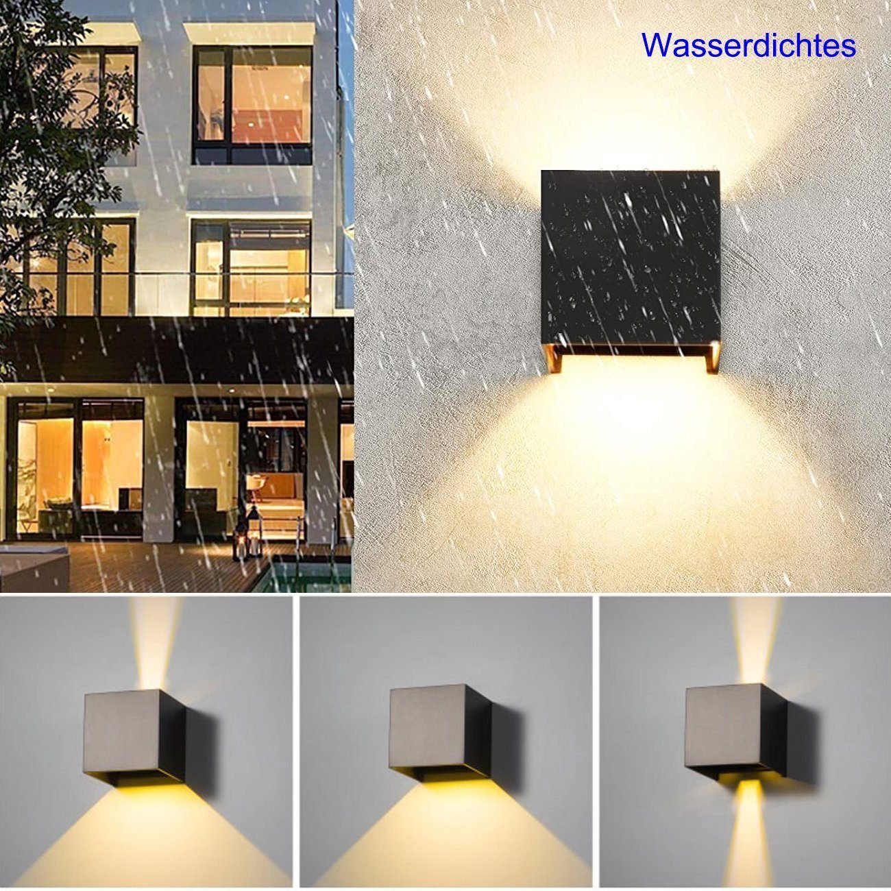 WILGOON Wandleuchte 10W LED Wandlampe Aussen günstig online kaufen