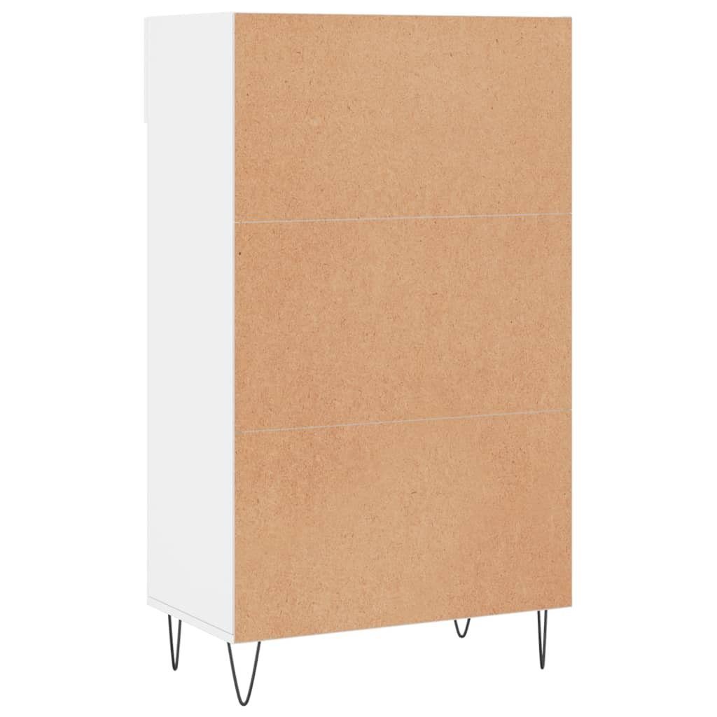 Kleiderschrank Holzwerkstoff Schuhschrank (1-St) 60x35x105 Hochglanz-Weiß cm vidaXL