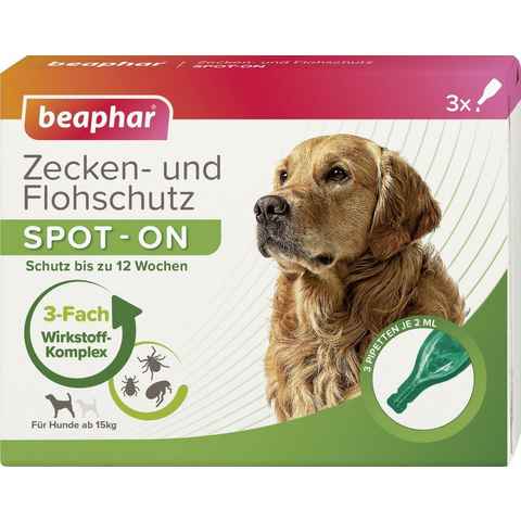 beaphar Flohhalsband Beaphar Zecken- und Flohschutz SPOT-ON 3 x 2 ml, Stoff