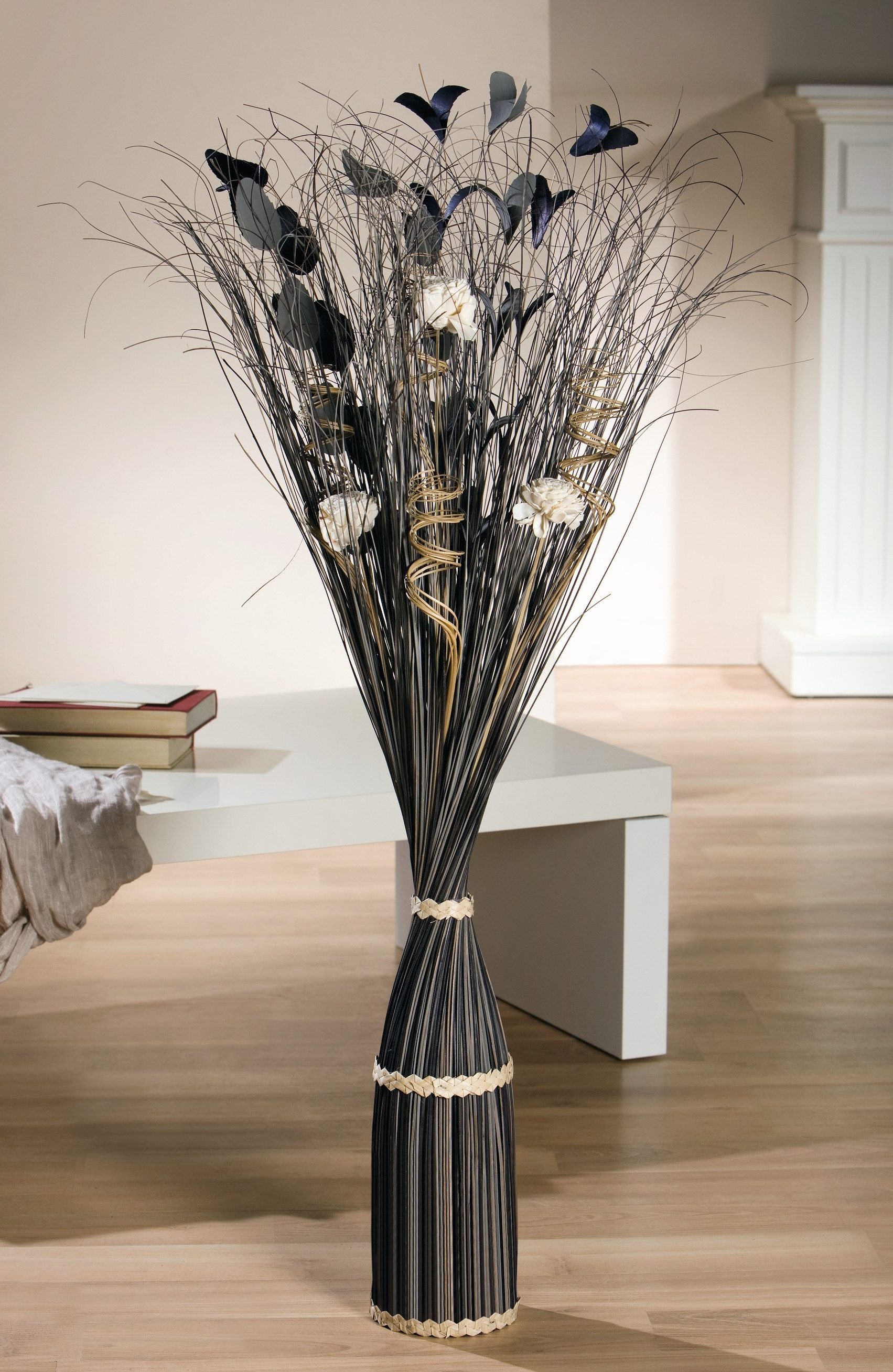 Kunstzweig Dekobündel "Anthrazit" grau + schwarz, ca. 100 cm hoch, Naturdek günstig online kaufen