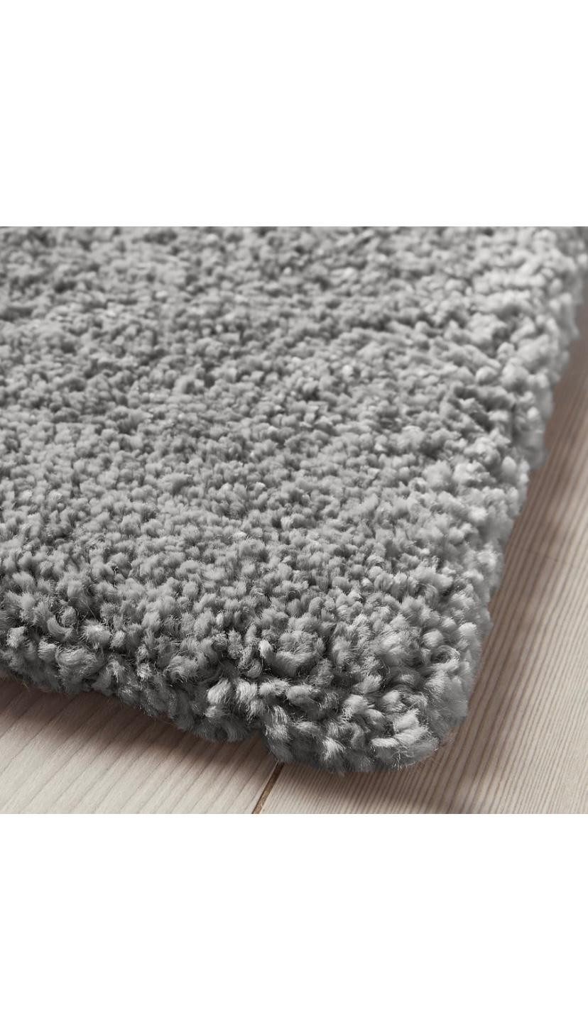 IKEA Teppich Ikea STOENSE Teppich Kurzflor, 80 x 150 cm, Mittelgrau