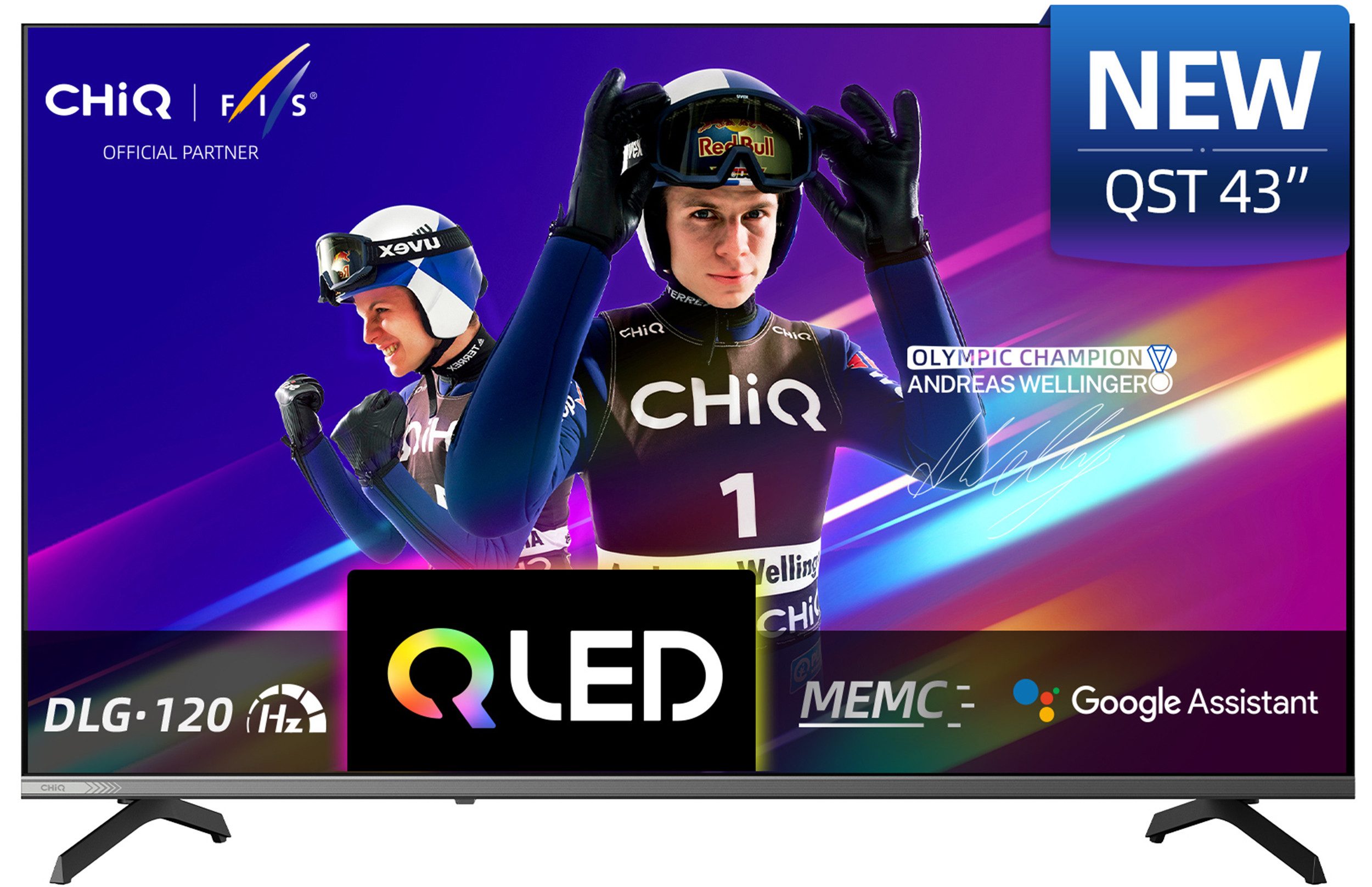 CHiQ U43QST QLED-Fernseher (109 cm/43 Zoll, 4K Ultra HD, Smart-TV, Google TV, 4K UHD TV, QLED TV, ALLM&VRR, MEMC, DVB-T/T2, DVB-C, DVB-S/S2)