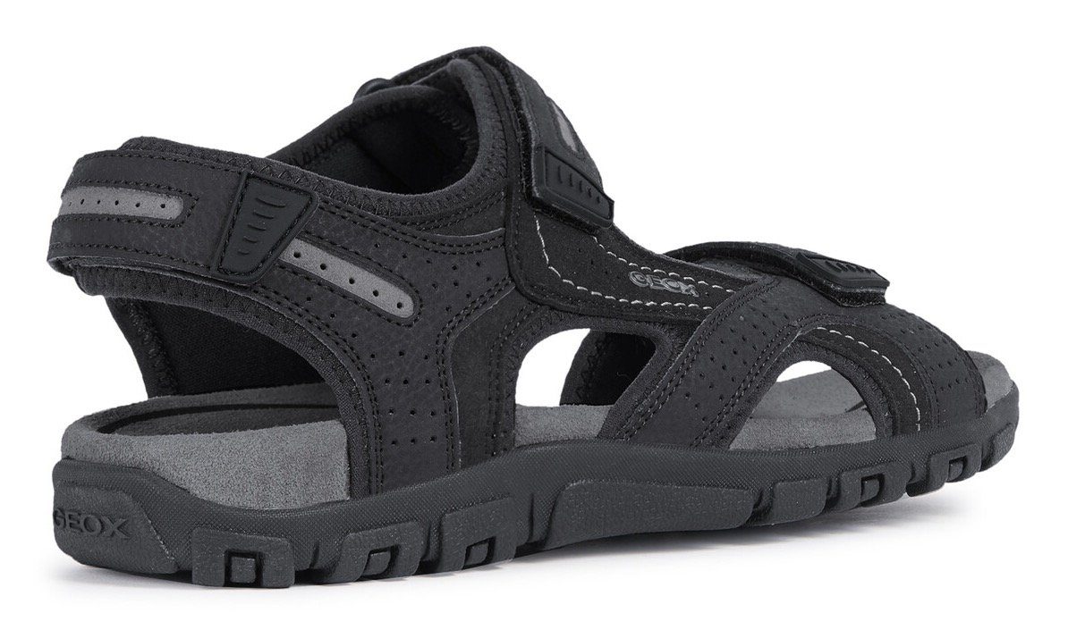 Geox UOMO SANDAL STRADA Sandale, Sommerschuh, Klettschuh, Outdoorsandale, im Trekking-Look