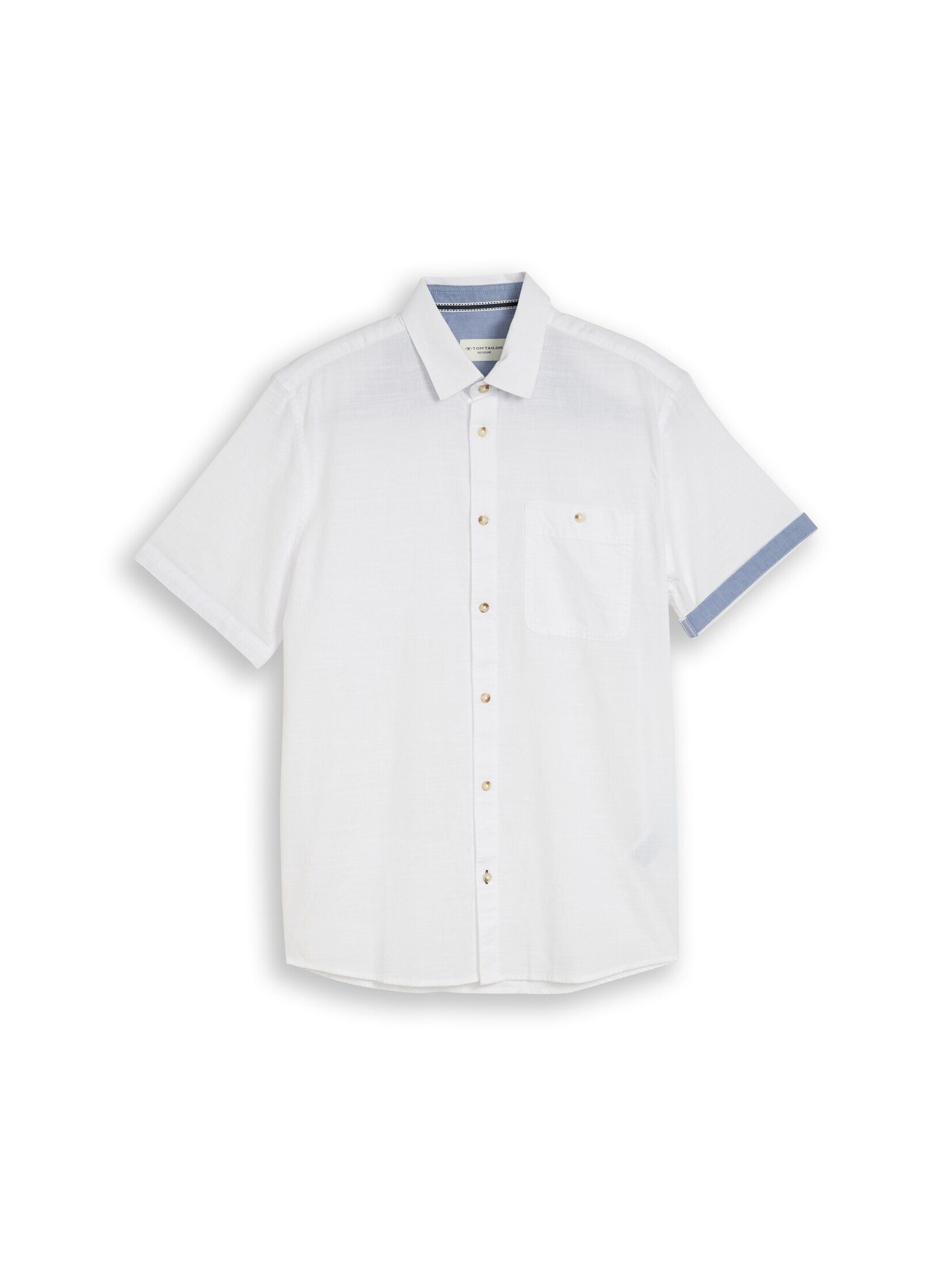 TOM TAILOR Kurzarmhemd Blusen & Shirts Regular Fit Kurzarmhemd aus Baumwolle