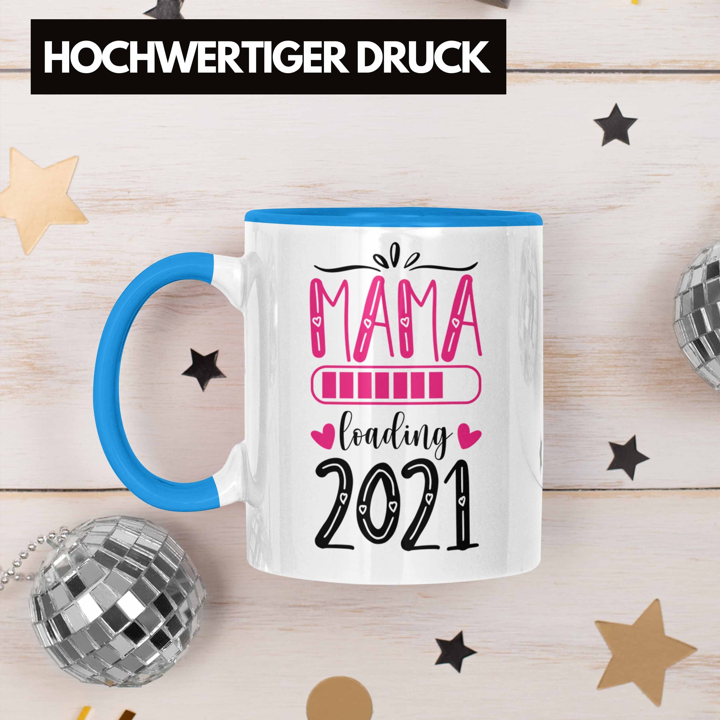 Mama Schwangerschaft Blau Ankündigung 2022 - Trendation Mama Trendation Baby Werdene Tasse Loading