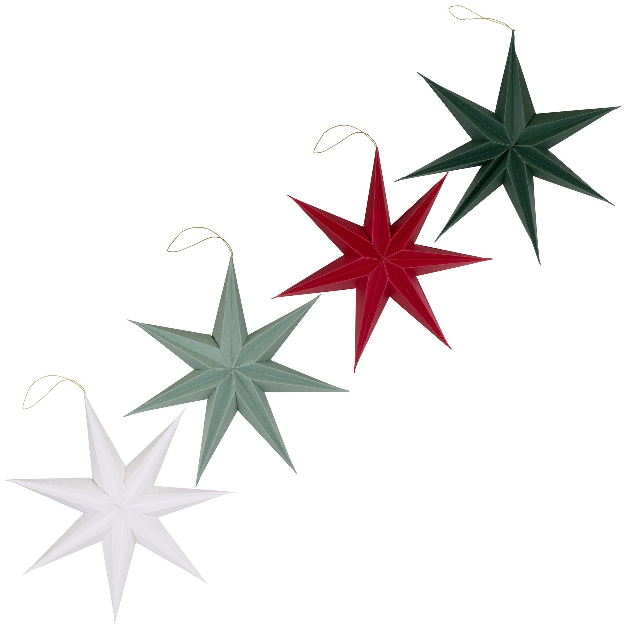 matches21 HOME & HOBBY Bilderrahmen Weihnachtsdeko Sterne zum Aufhängen Salbeigrün 2er Set, (2 St), 20 cm Papier Weihnachtsbaumschmuck – Bild 2 von 2