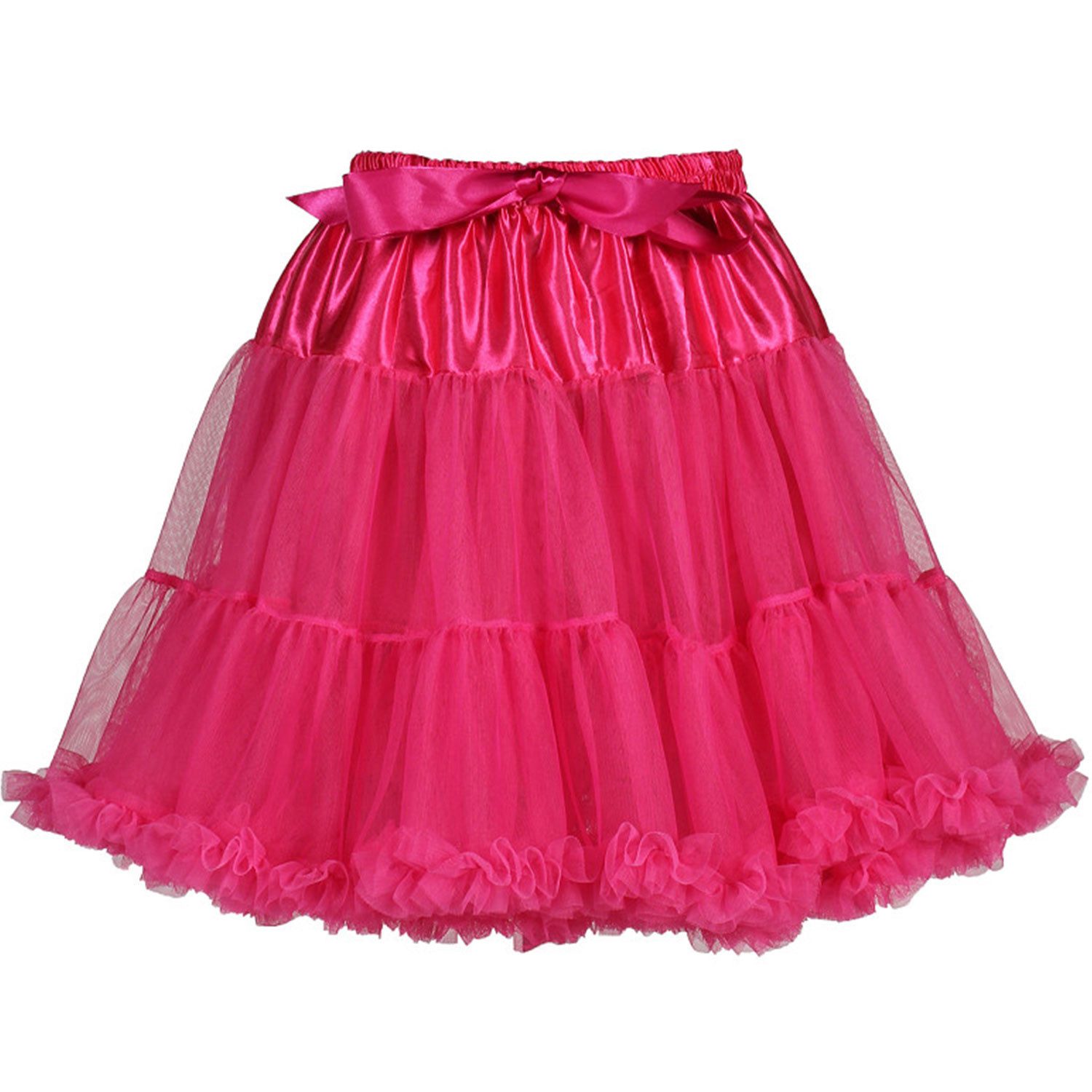 Clown-Kostüm Volumen Petticoat 'Cabaret' für Damen, Neon-Pink