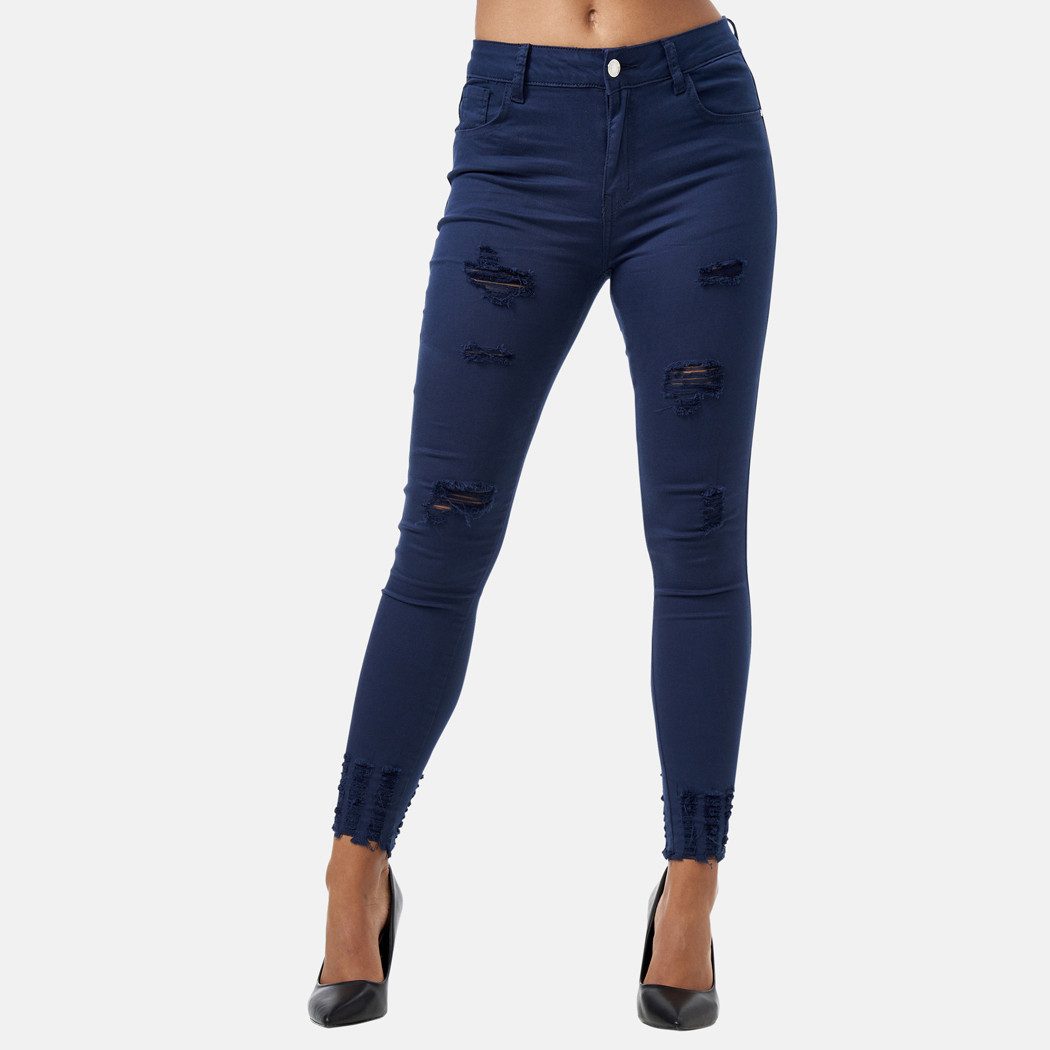 Elara Slim-fit-Jeans Highwaist Destroyed Джинси (1-tlg)