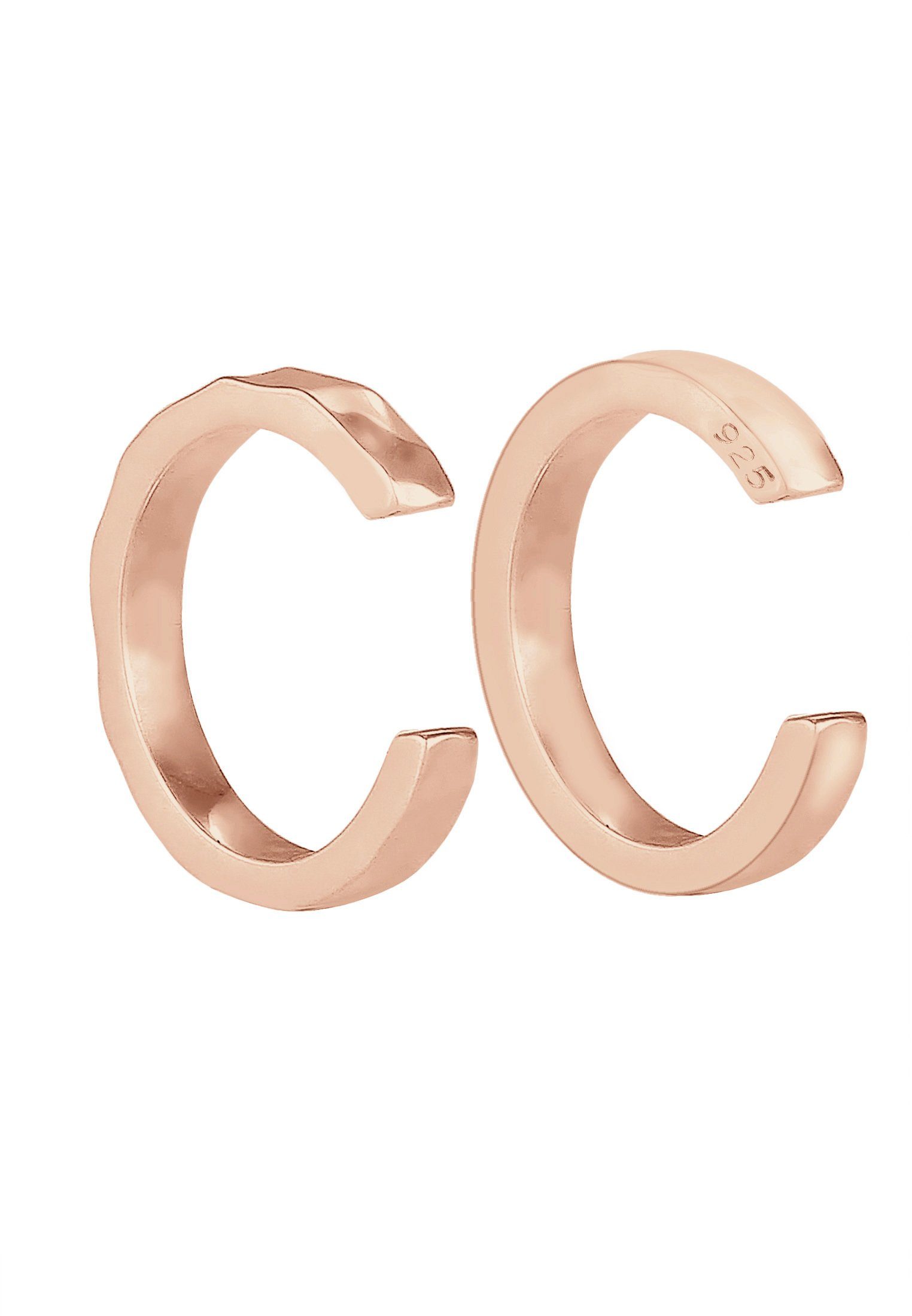 Elli Ohrklemme Earcuff Set Organic Look 925 Silber, Geo