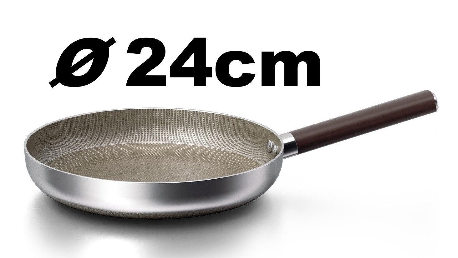 Cheffinger Pfannen-Set Premium Pfanne Bratpfanne Edelstahl Ø24cm Induktion Cheffinger, Material: Edelstahl