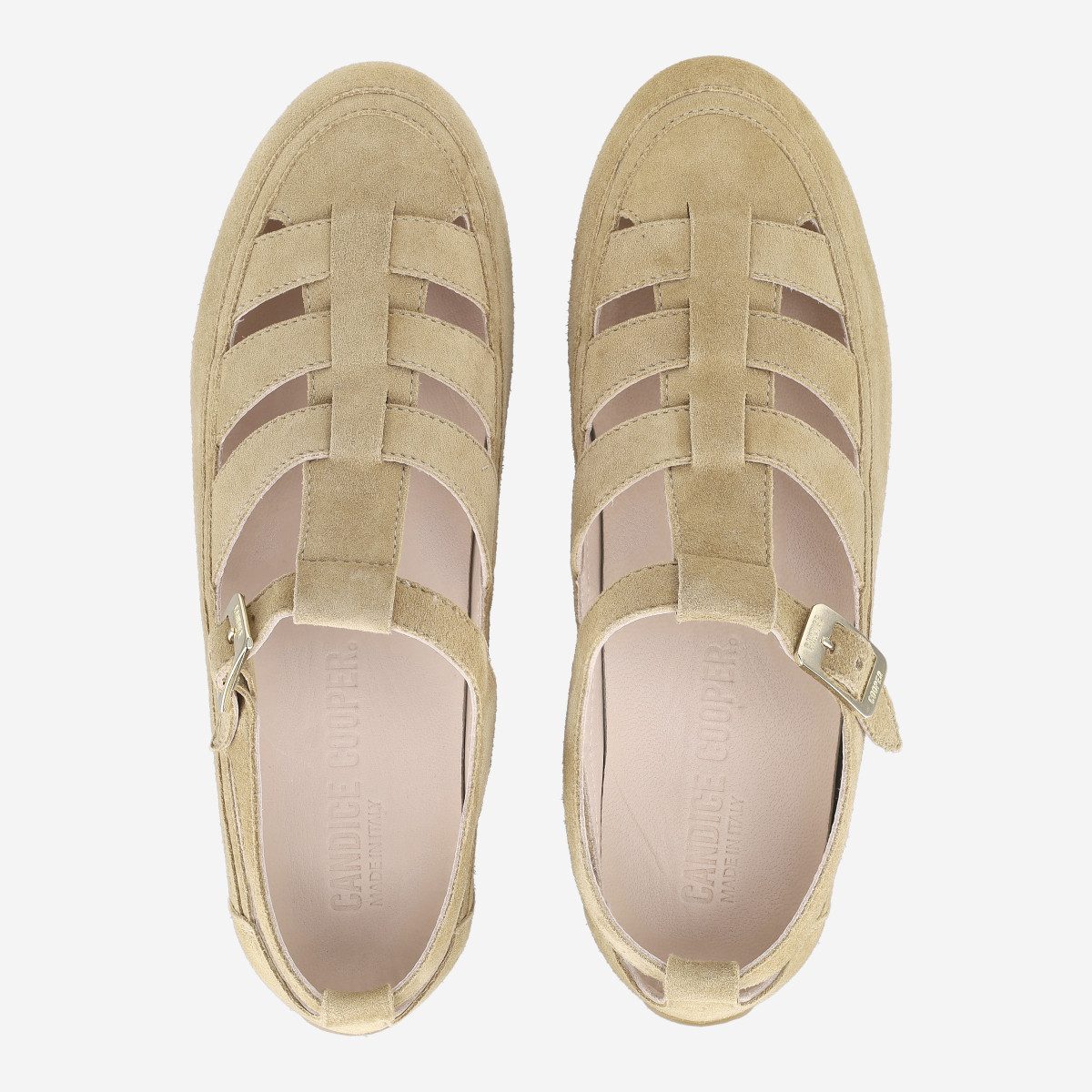 Candice Cooper Candice Cooper 2016595.08.0E05 ROCK T-BAR, Sandaletten, Beige, Damen Sandalette