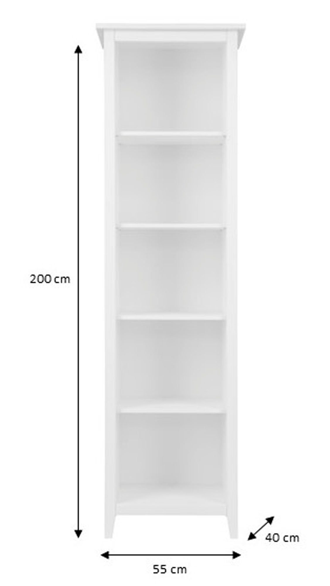 Kiefer Solvita, Höhe Lüttenhütt gelaugt 200 cm Standregal Regal Bücherregal massiv
