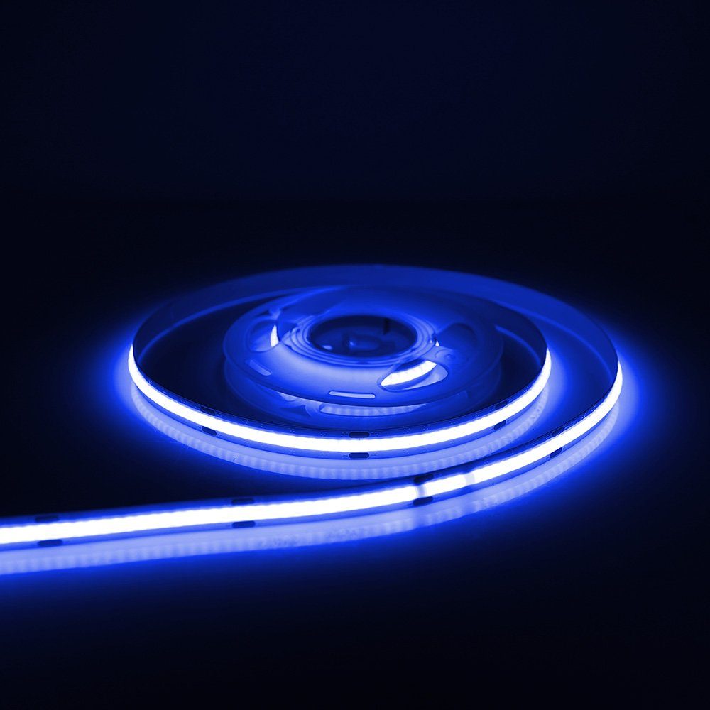 Rosnek LED-Streifen 0,5/1/2M, 5V, Biegbares Lichtstripe, USB, LED COB Stripe Leiste Lichtband Lichterkette Blau