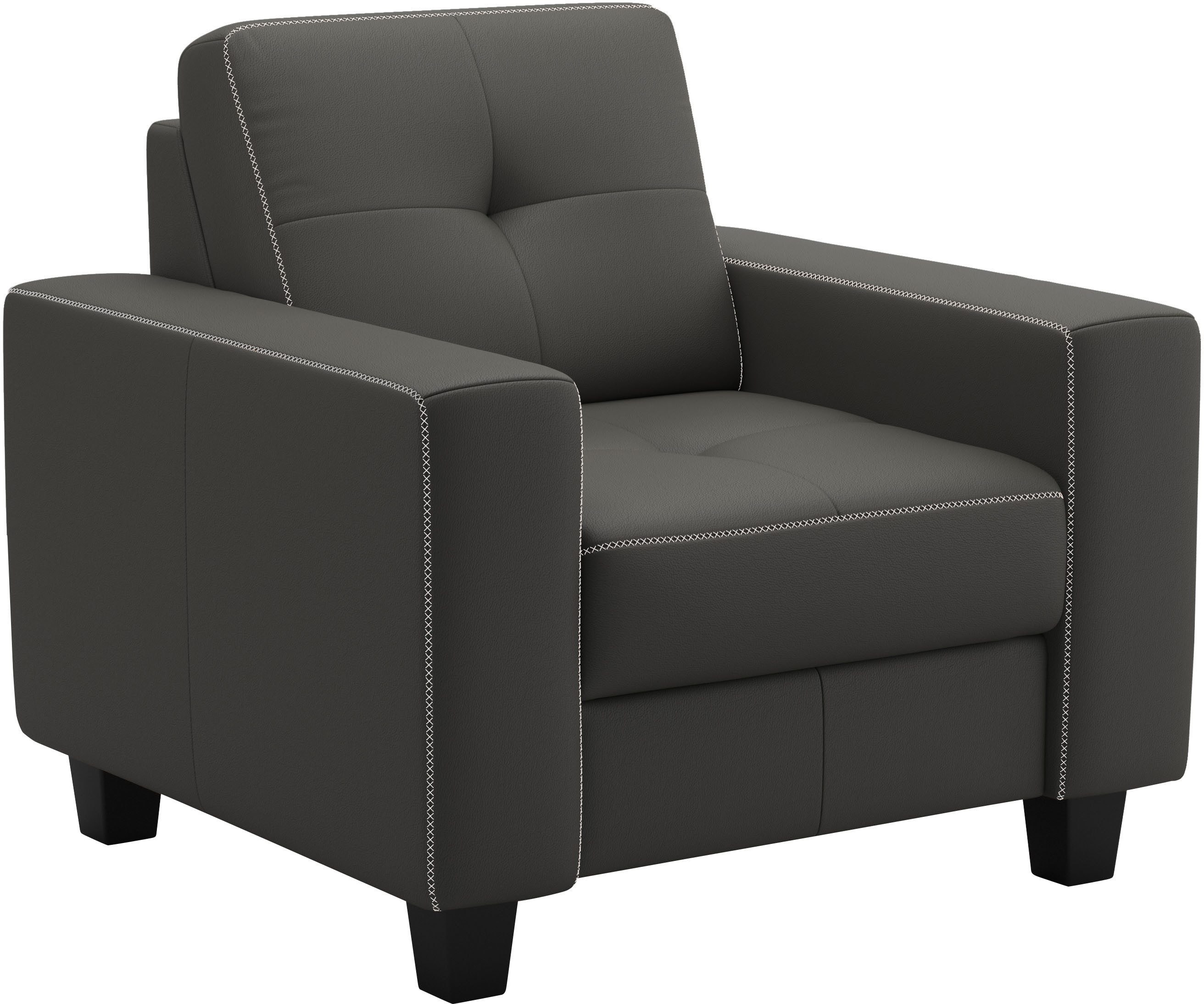 OTTO home Sessel Varese, Kreuznaht in beige