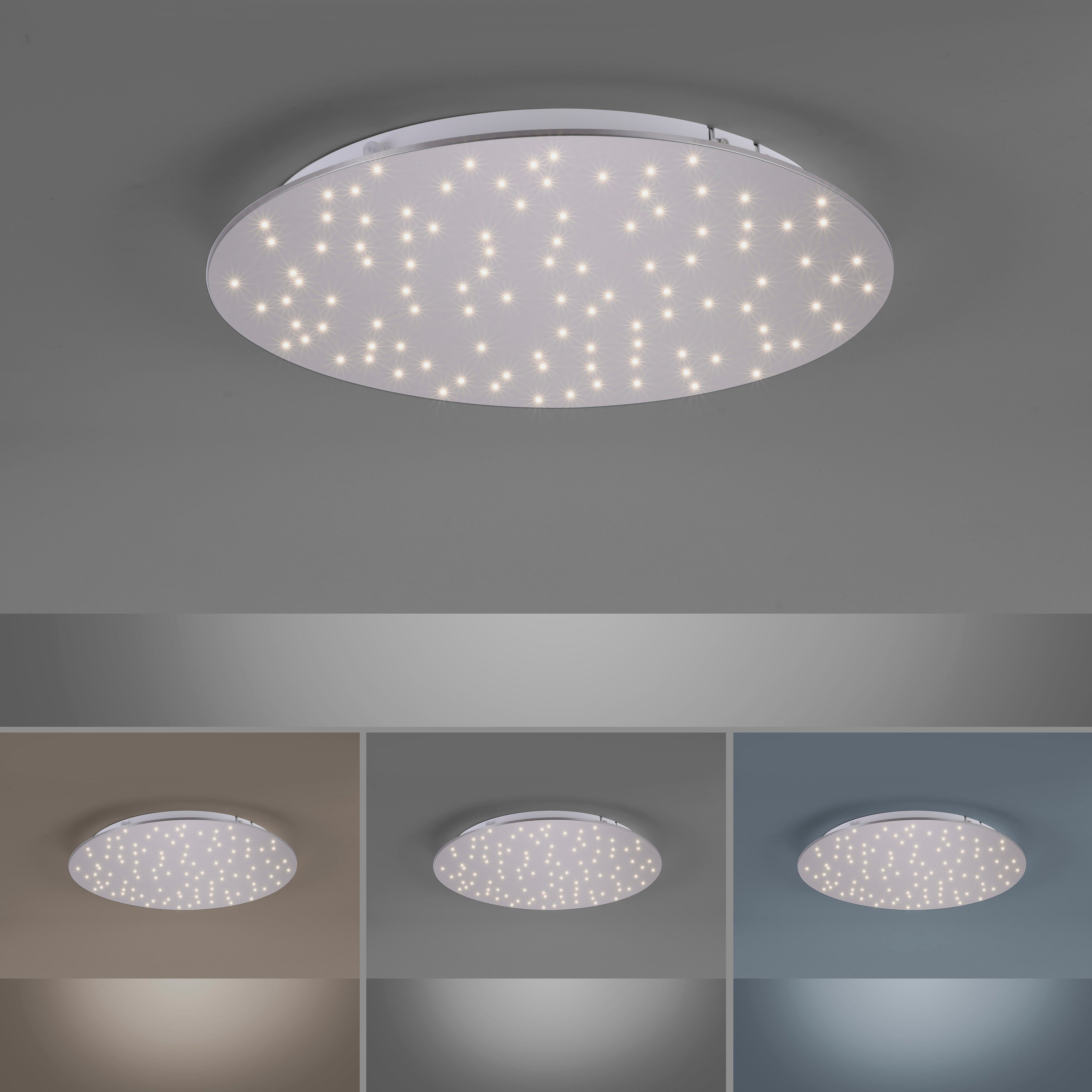 JUST LIGHT LED Deckenleuchte SPARKLE, CCT - über Fernbedienung, Dimmfunktion, Fernbedienung, Infrarot inkl., Memory, nach Trennung vom Netz, LED fest integriert, warmweiß - kaltweiß, CCT - über Fernbedienung