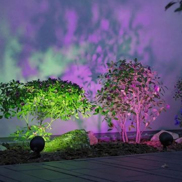 Paulmann LED Gartenstrahler LED Zigbee Erdspießleuchte RGBW Kikolo in Anthrazit 6,2W 440lm IP65, keine Angabe, Leuchtmittel enthalten: Ja, fest verbaut, LED, warmweiss, Außenstrahler