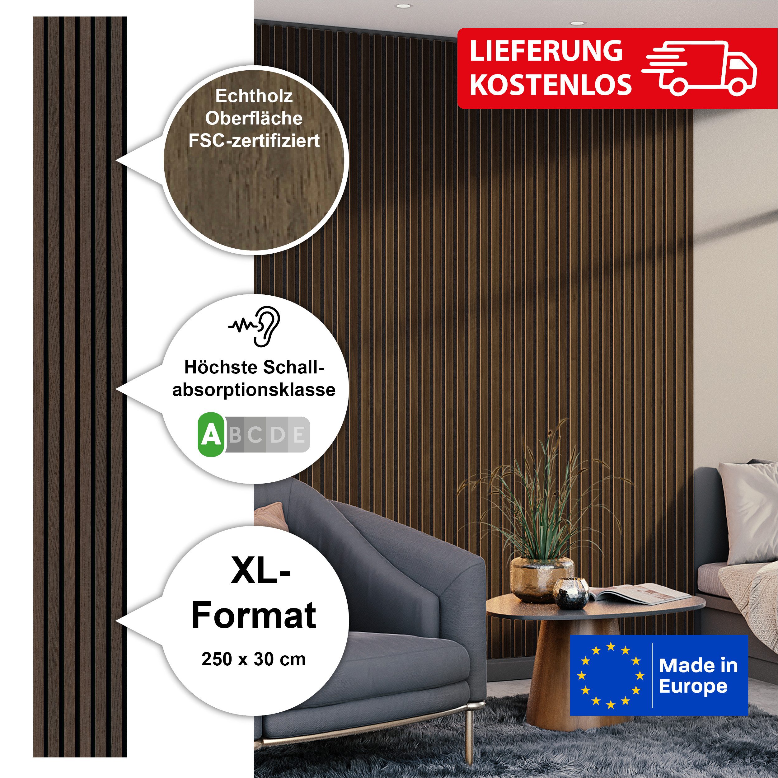 acous Schallschutzpaneel Akustikpaneel Comfort FSC® Eiche günstig online kaufen