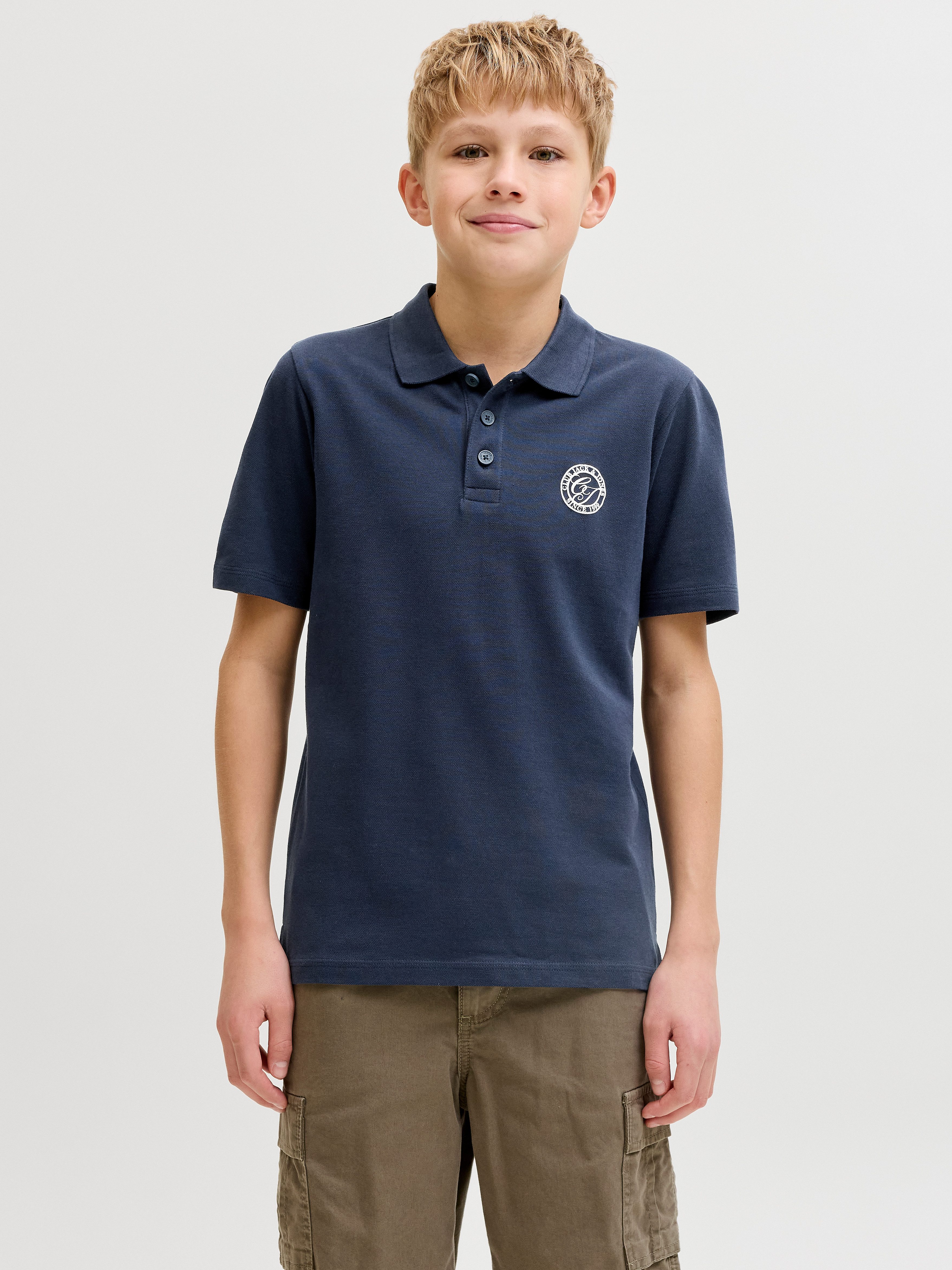 Jack & Jones Junior Poloshirt JJALLIANCE POLO SS JNR mit Knopfleiste