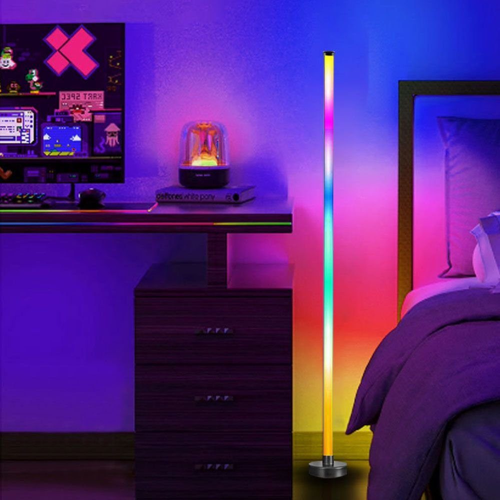 Fernbedienung, LED Atmosphärische LED App RGB, Sync, Music mit Dimmbar, Party, Beleuchtung Stehlampe Smart Stehlampe für Schlafzimmer JOYOLEDER